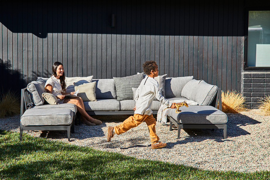 Lifestyle image of Outer aluminum sofa https://liveouter.com