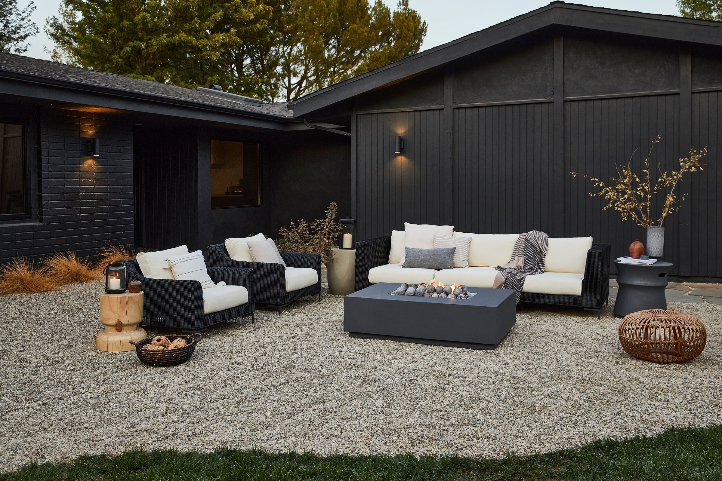 Square Fire Pit Patio Ideas | Outdoor Design Inspiration from Outer