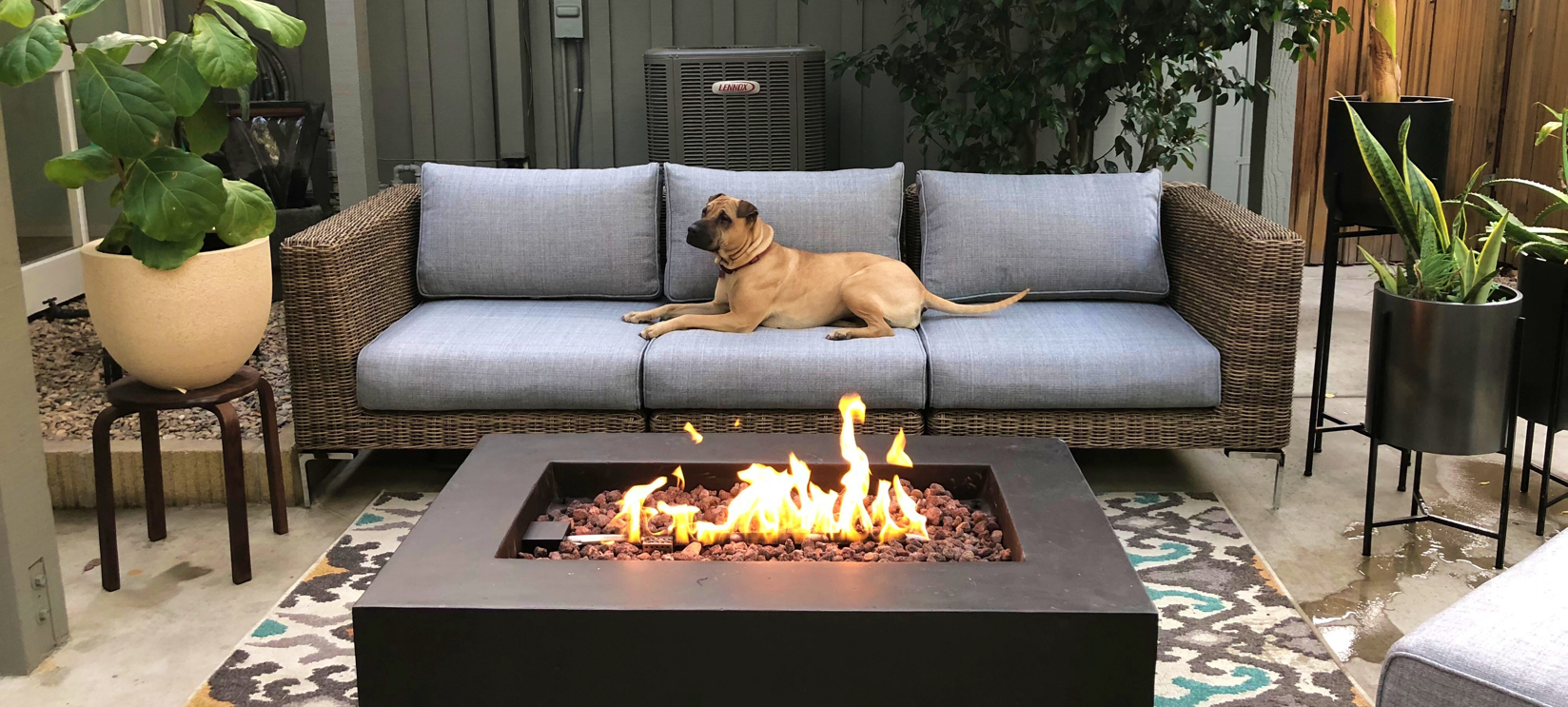 wicker outdoor sofa 3 seat with fire pit table https://liveouter.com/