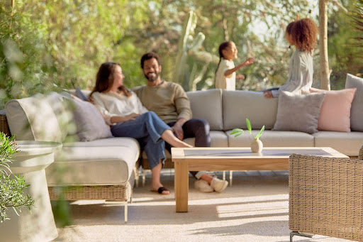 Family playing around Wicker Outdoor Set | Outer https://liveouter.com/