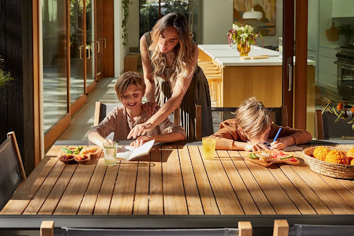 Teak + Aluminum Outdoor Expandable Dining Table https://liveouter.com/
