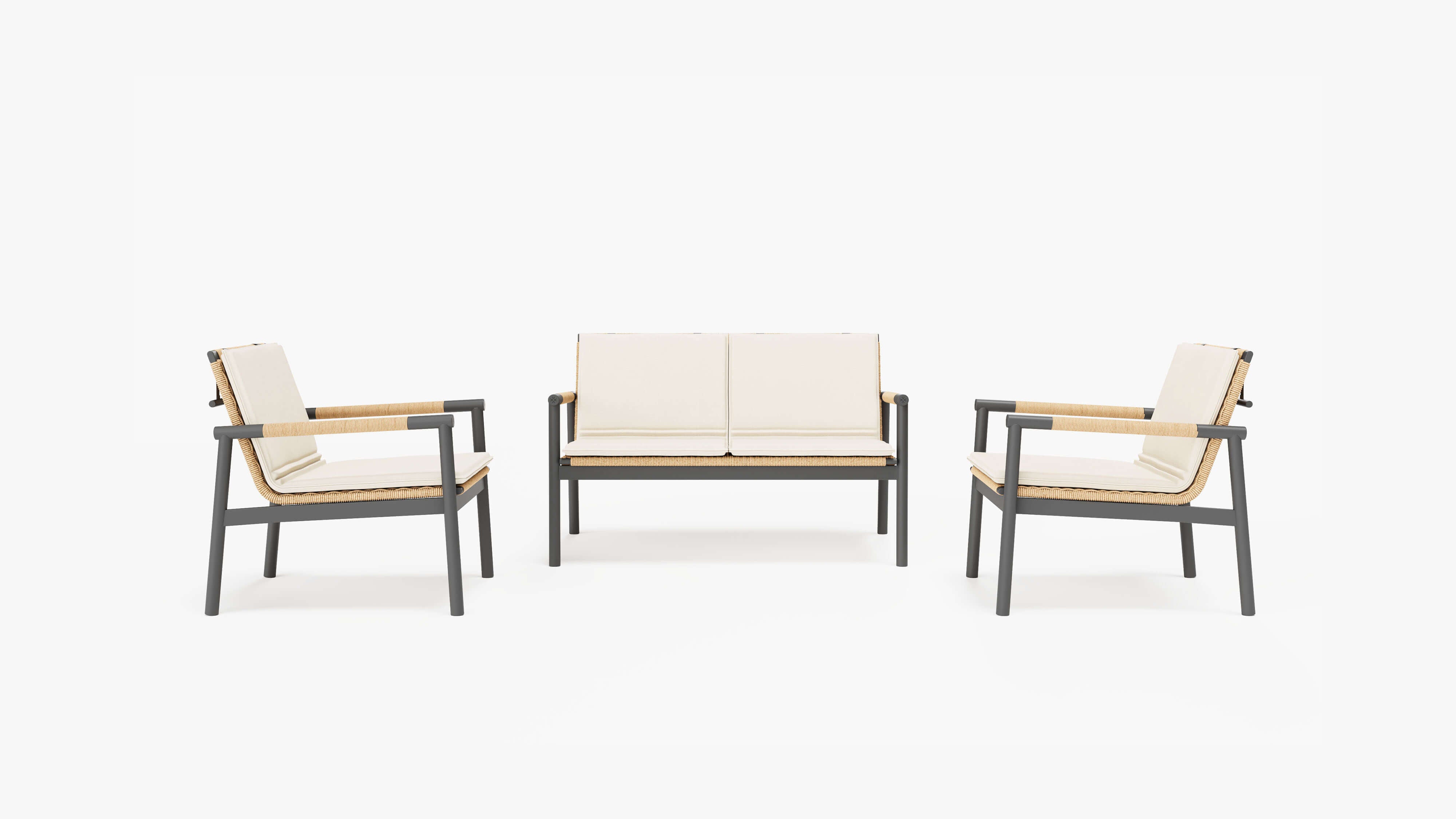 Cushions for Flex Loveseat and Conversation Set #color_palisades cream