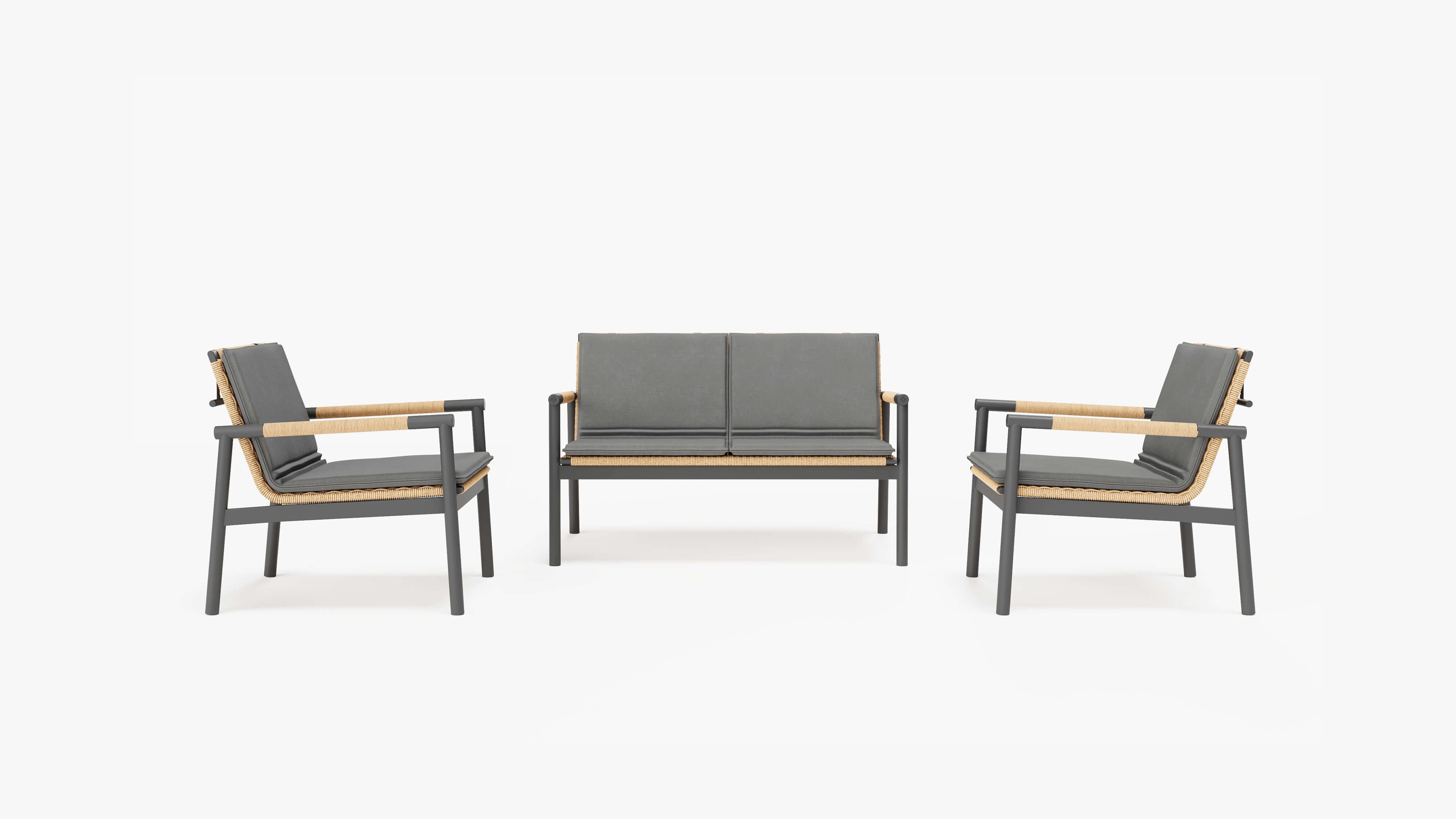 Cushions for Flex Loveseat and Conversation Set #color_dark pebble gray