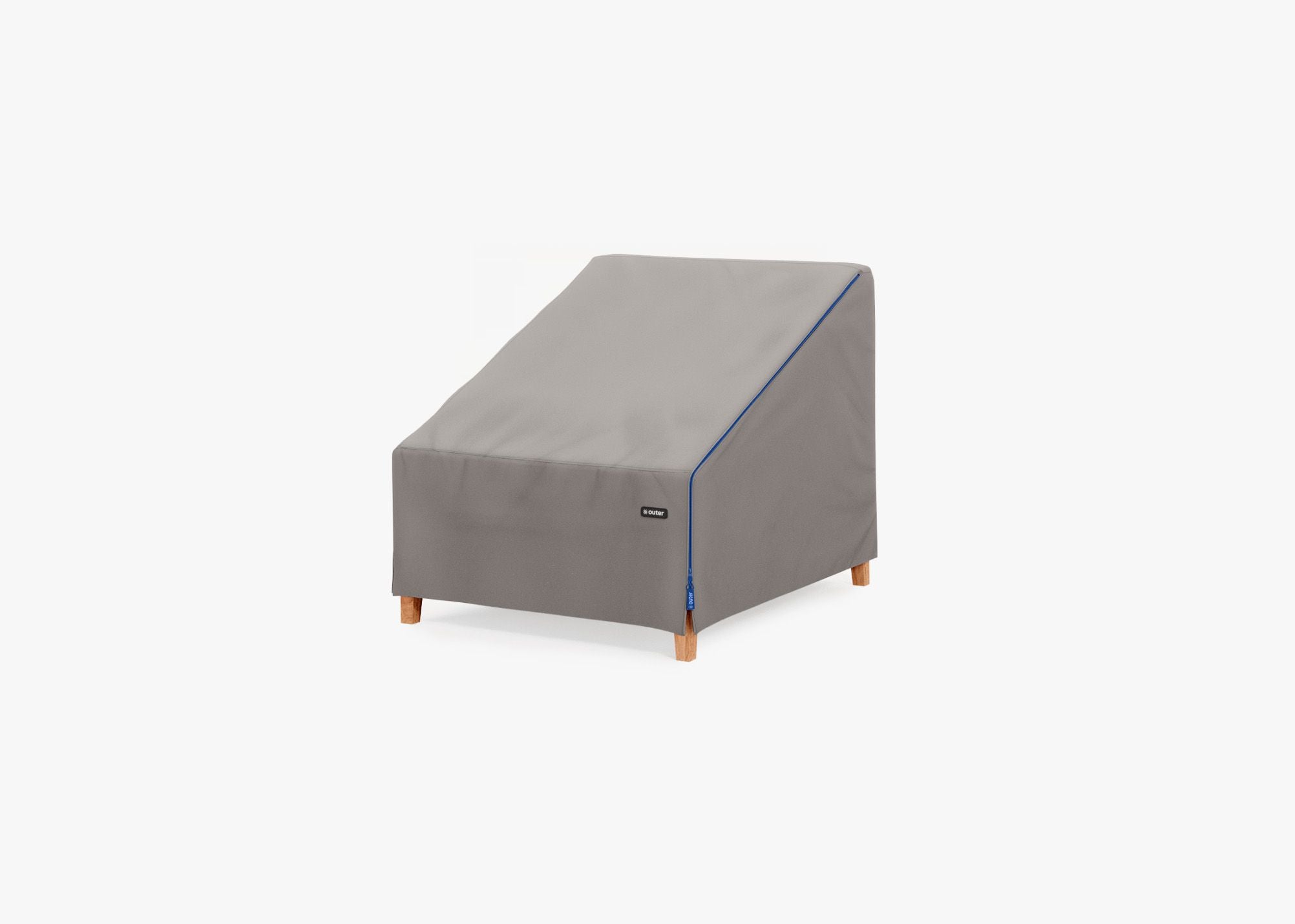 Cover for Teak Armless Chair, left 3/4. Protect your Outer seating from rain, dirt, and snow. #title_default title