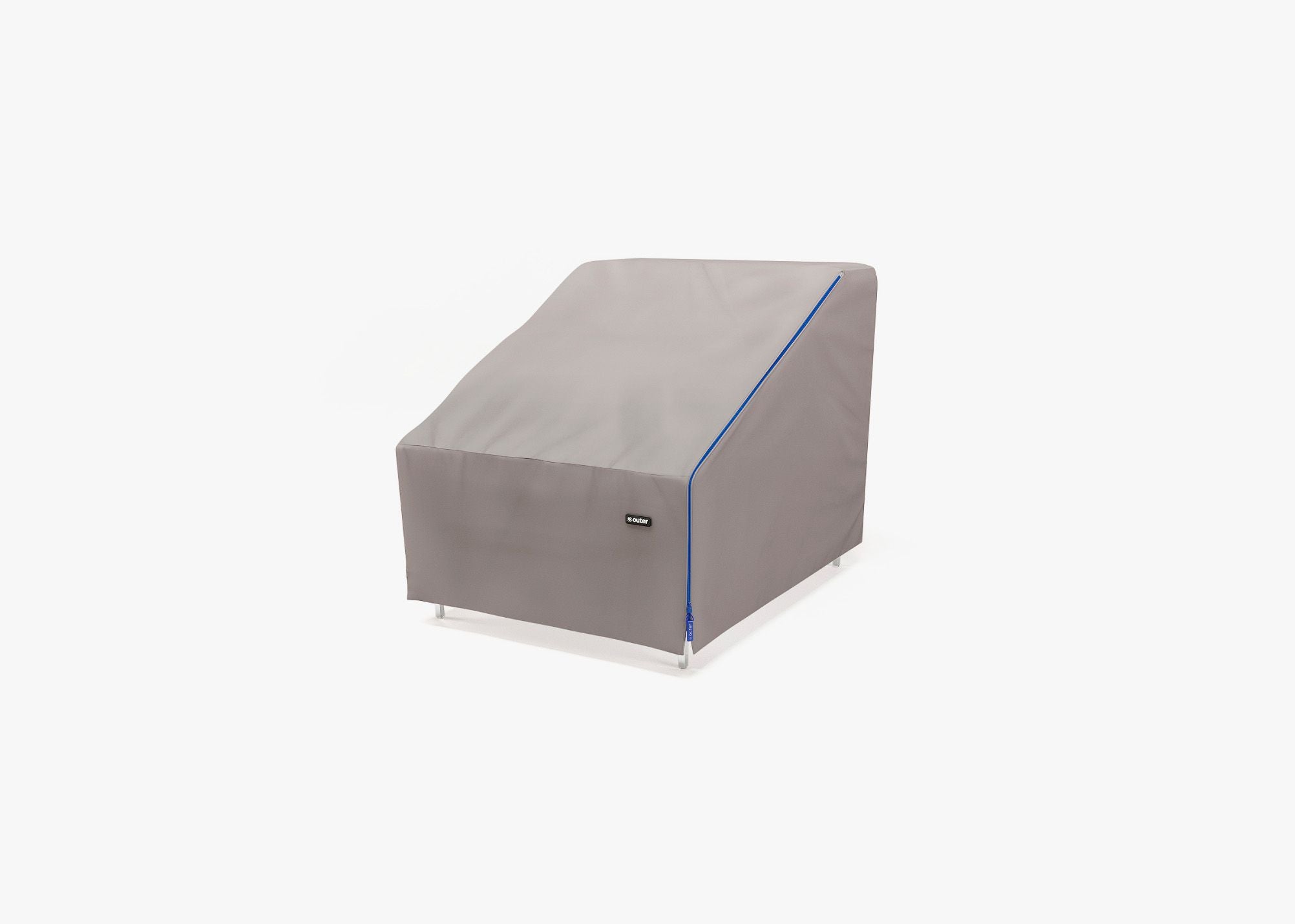 Cover for Wicker Armless Chair, left 3/4. Protect your Outer seating from rain, dirt, and snow. #title_default title