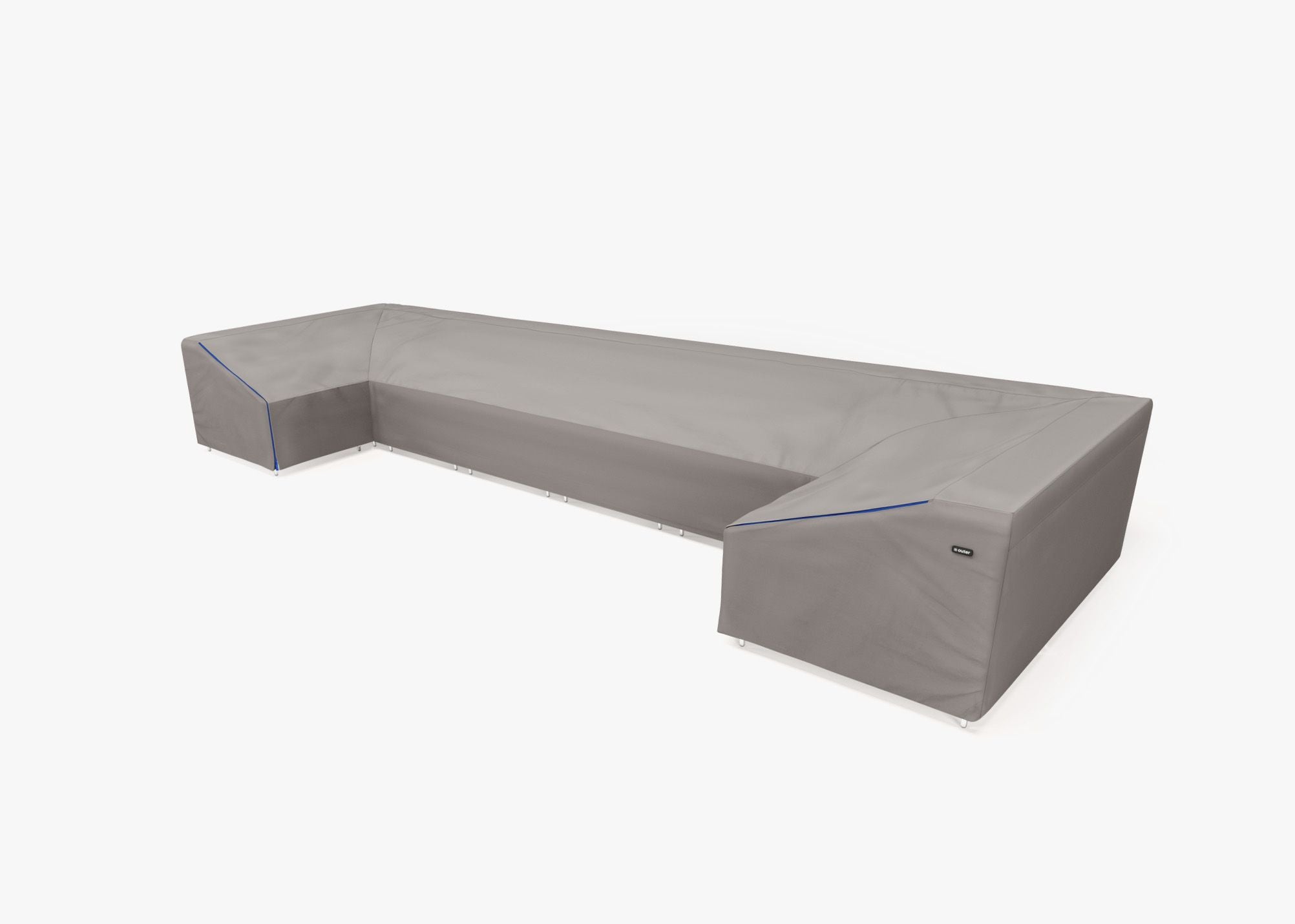 Cover for Wicker U Sectional - 8 Seat, left 3/4. Protect your Outer seating from rain, dirt, and snow. #title_default title