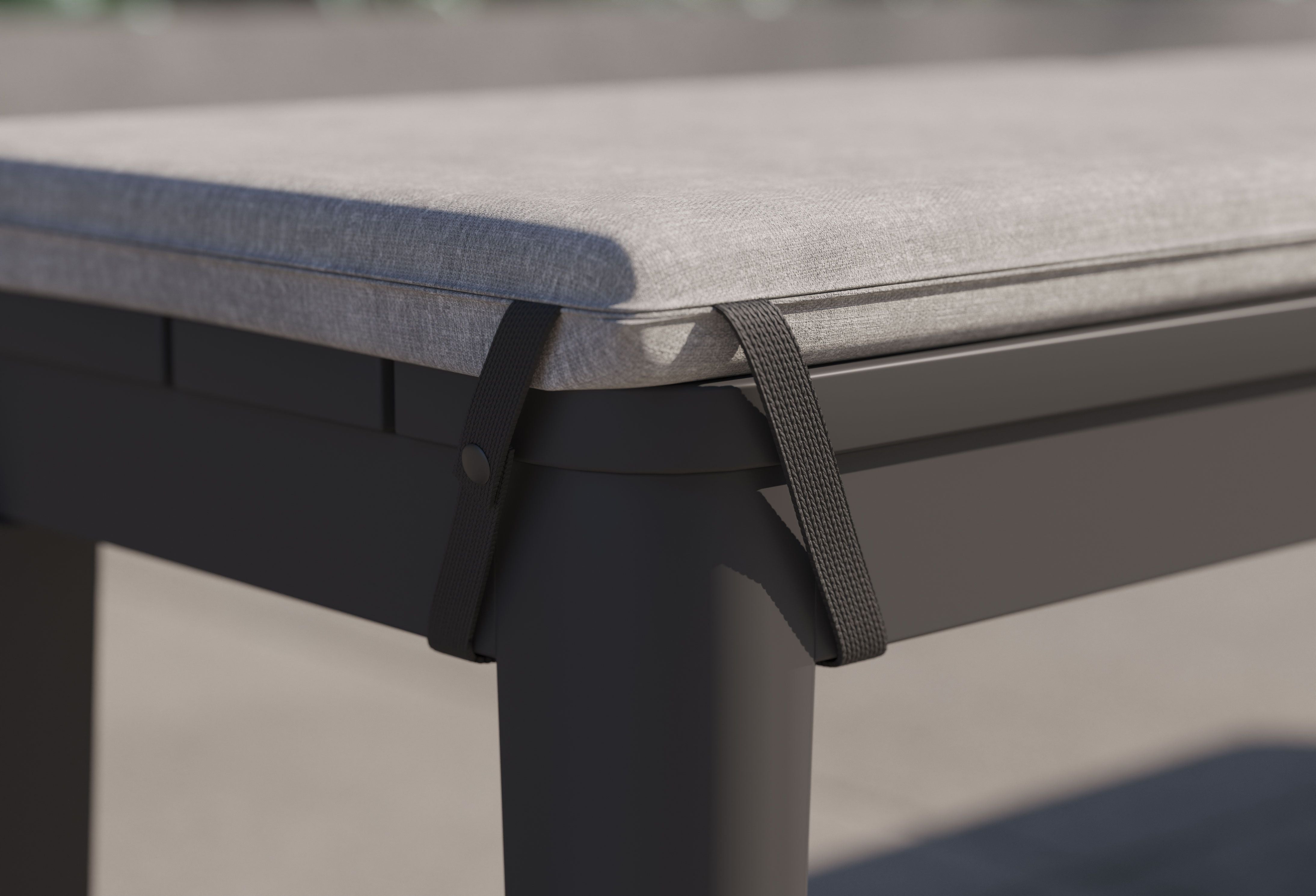 Aluminum Dining Bench Cushion #color_sandstone gray
