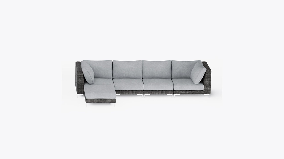 Black Wicker Multifunctional Outdoor Ottoman
