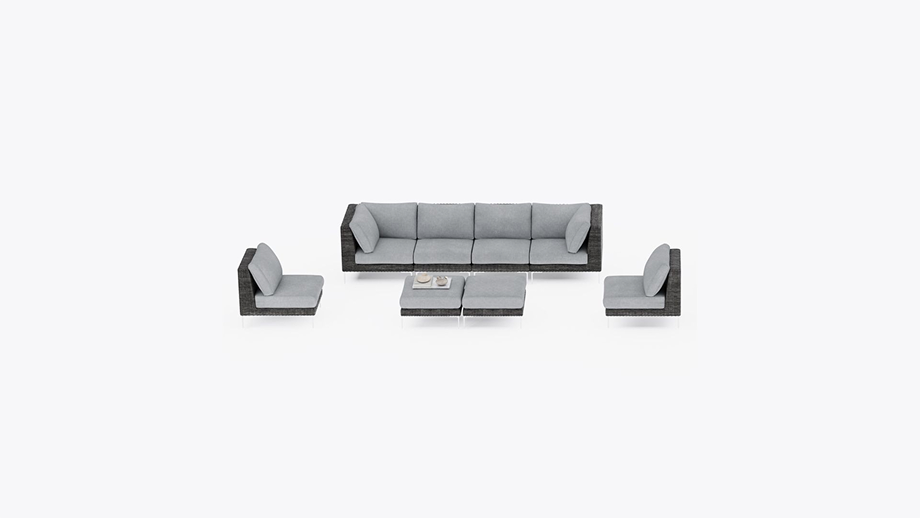 Black Wicker Multifunctional Outdoor Ottoman