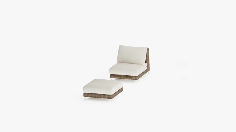 Brown Wicker Multifunctional Outdoor Ottoman