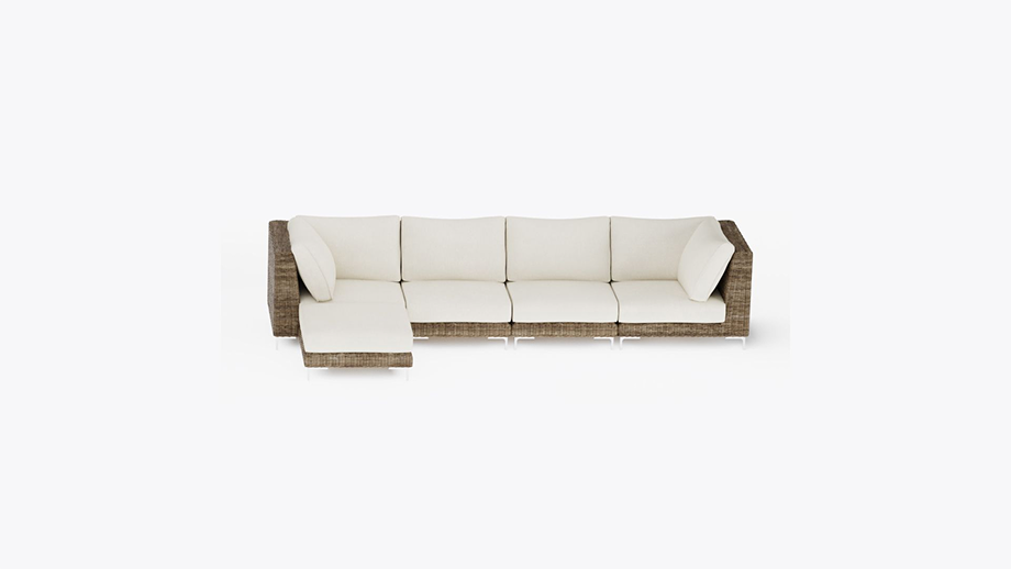 Brown Wicker Multifunctional Outdoor Ottoman