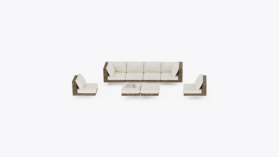 Brown Wicker Multifunctional Outdoor Ottoman