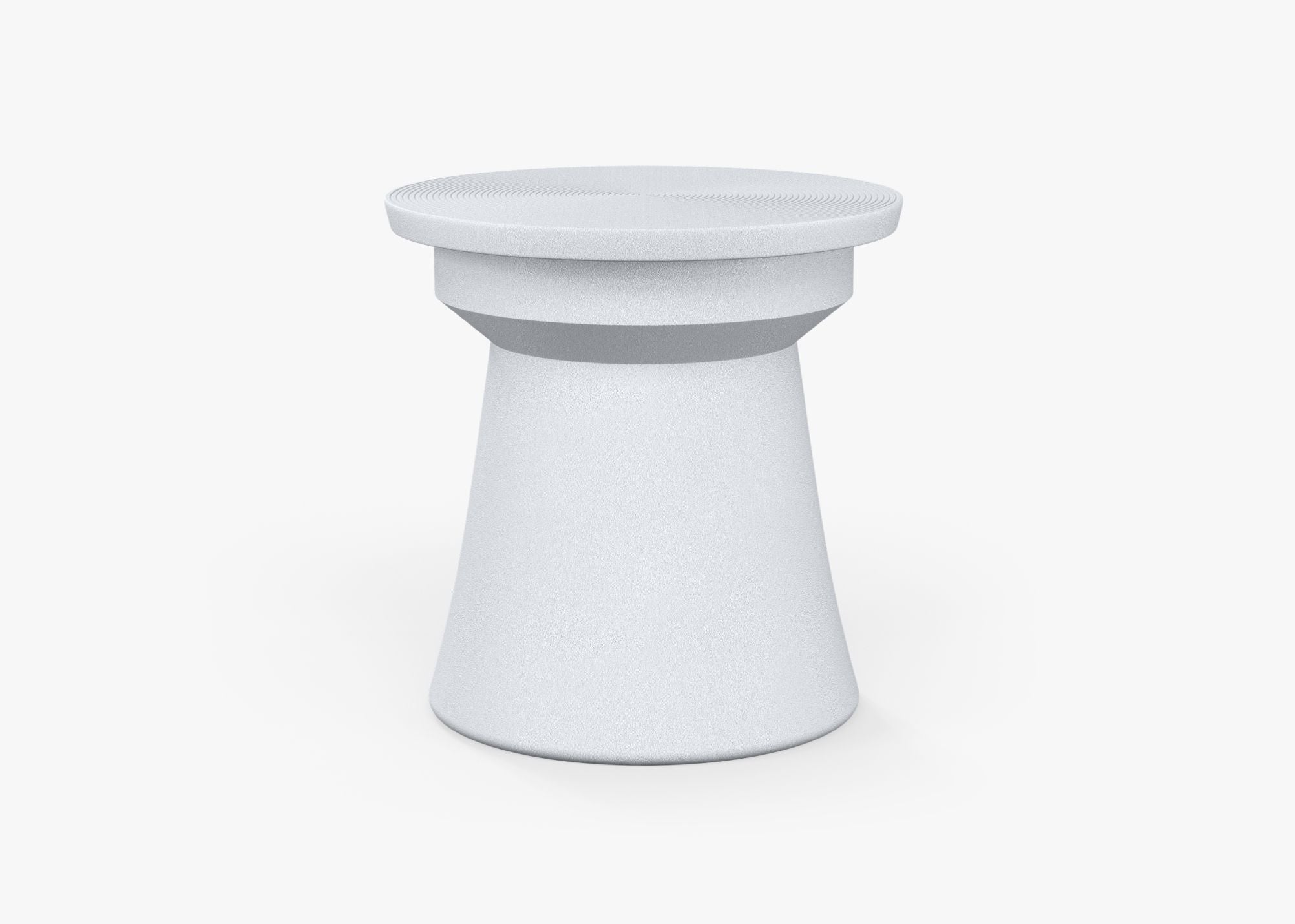 Concrete Outdoor Side Table - Classic design completes your outdoor space. #table color_(unavailable) white