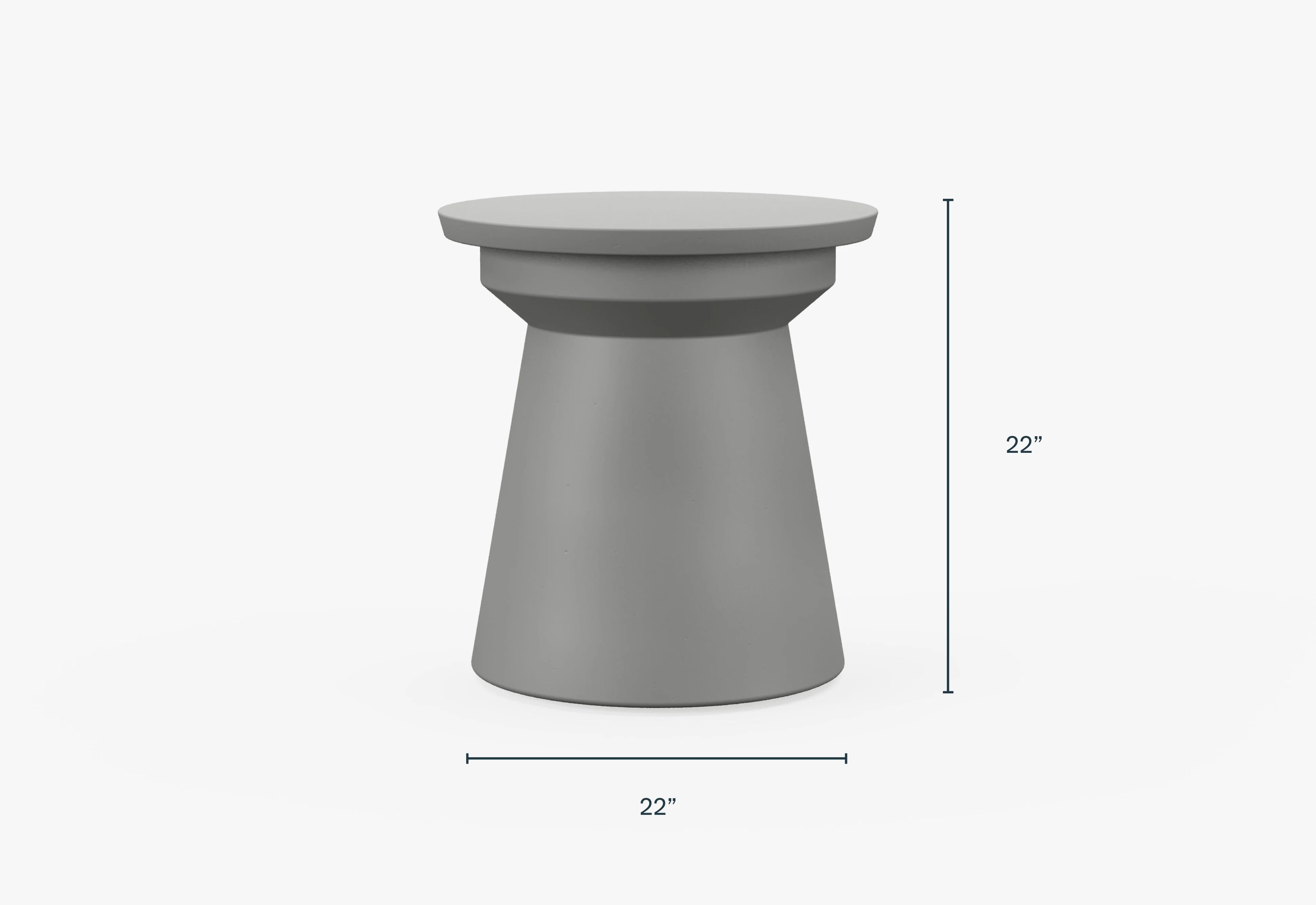 Concrete Outdoor Side Table - Classic