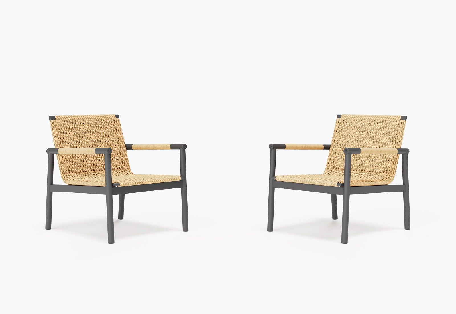 The Flex Collection Conversation Set. #color_wicker + aluminum