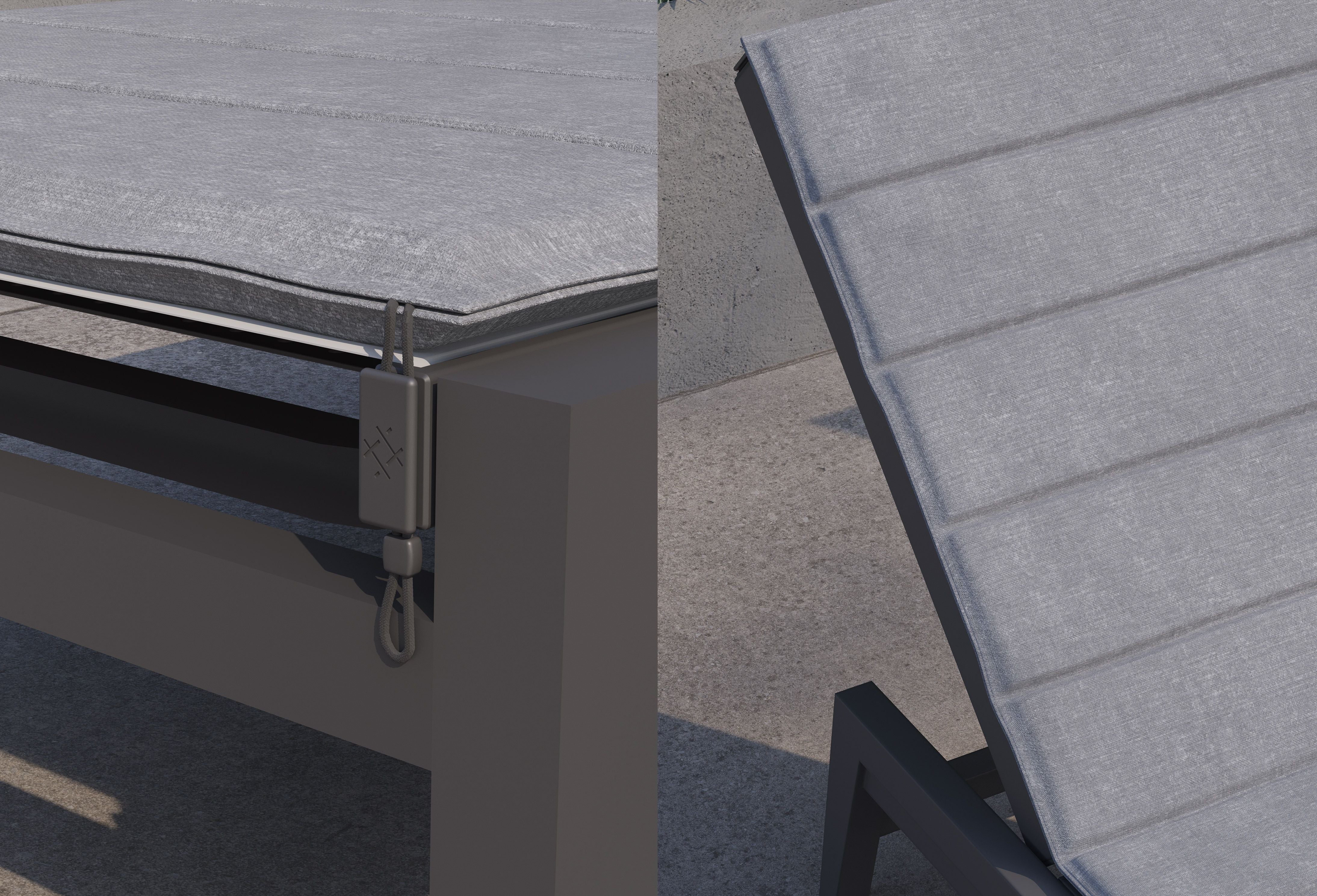 Aluminum Outdoor Infinity Chaise Lounge