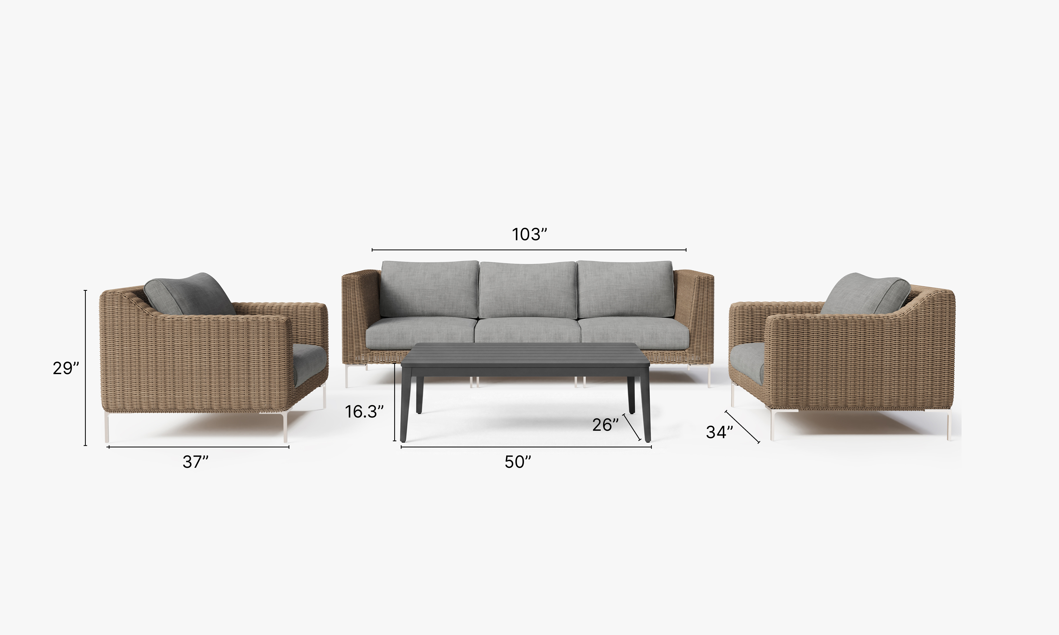 Outer-Pacific-Fog-Gray-Brown-Wicker-Sofa_Coffee_Table-Set2. #color_pacific fog gray