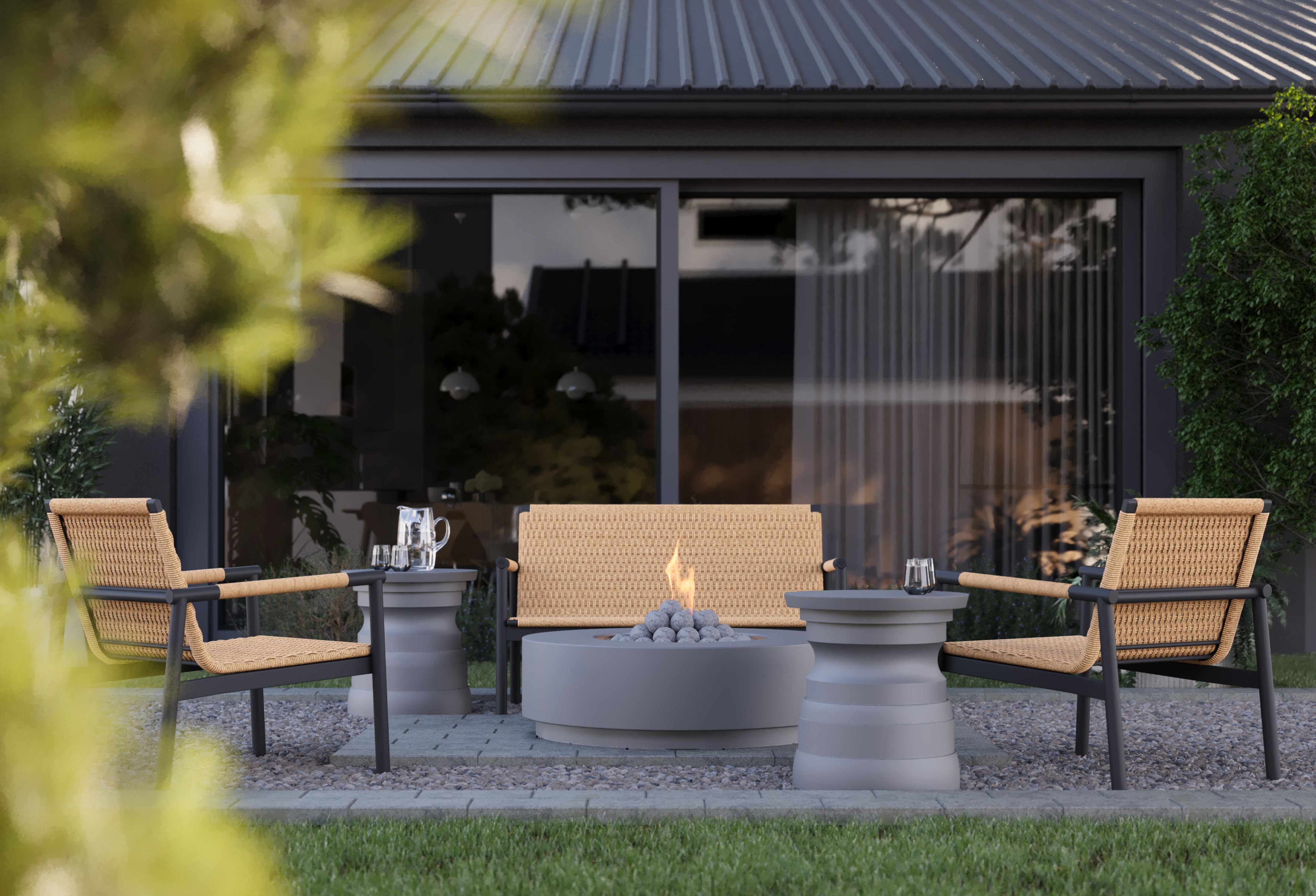Wicker + Aluminum Flex Loveseat