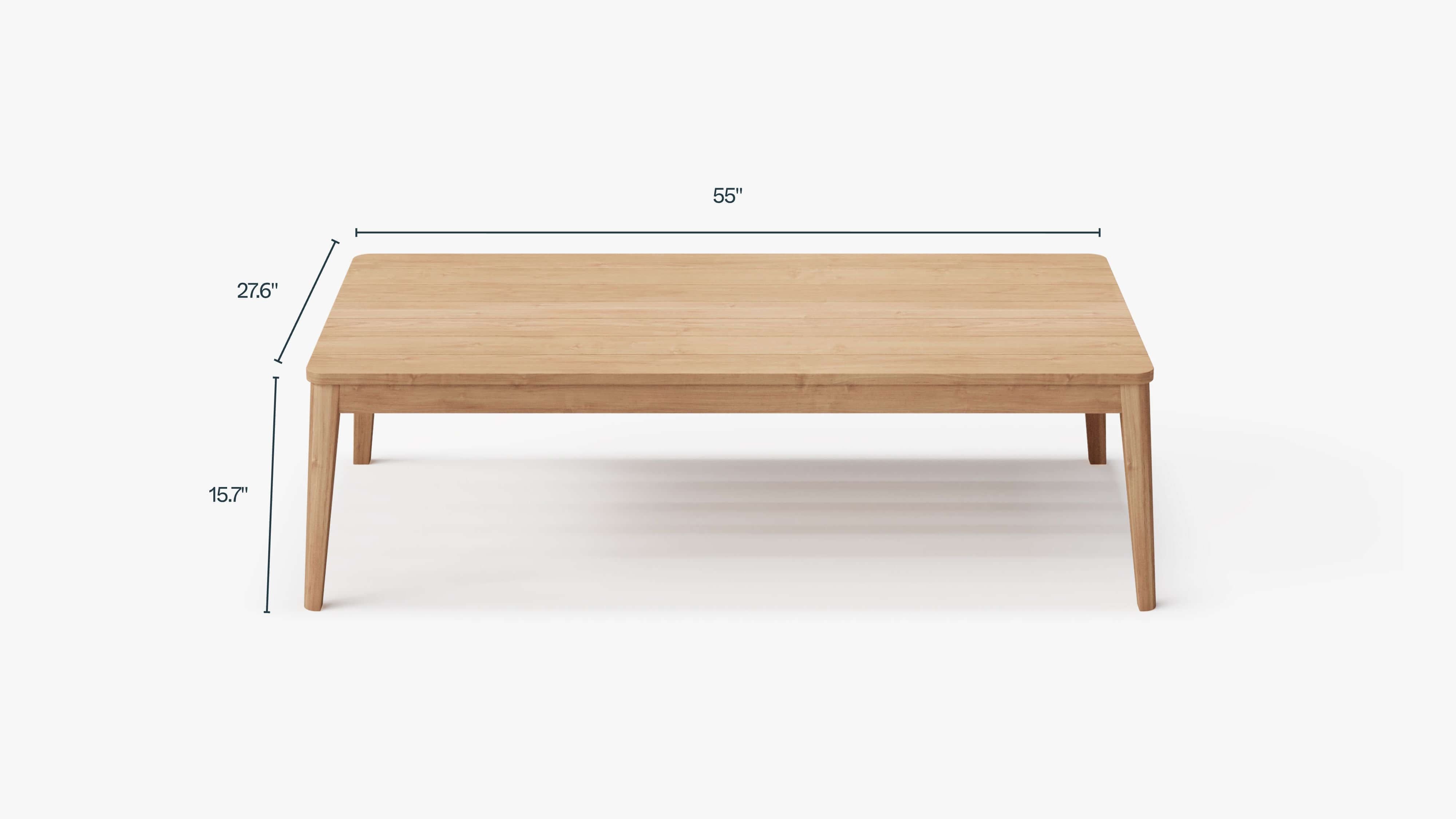 Teak Outdoor Coffee Table - Tapered Leg #title_default title