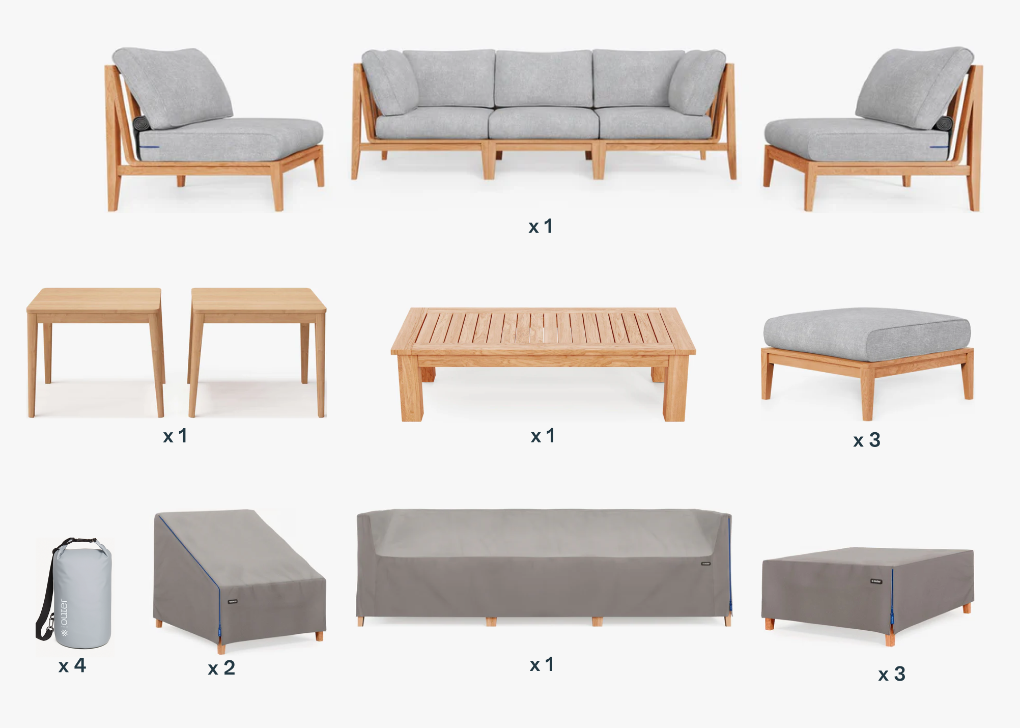 Teak Outdoor Soirée Bundle