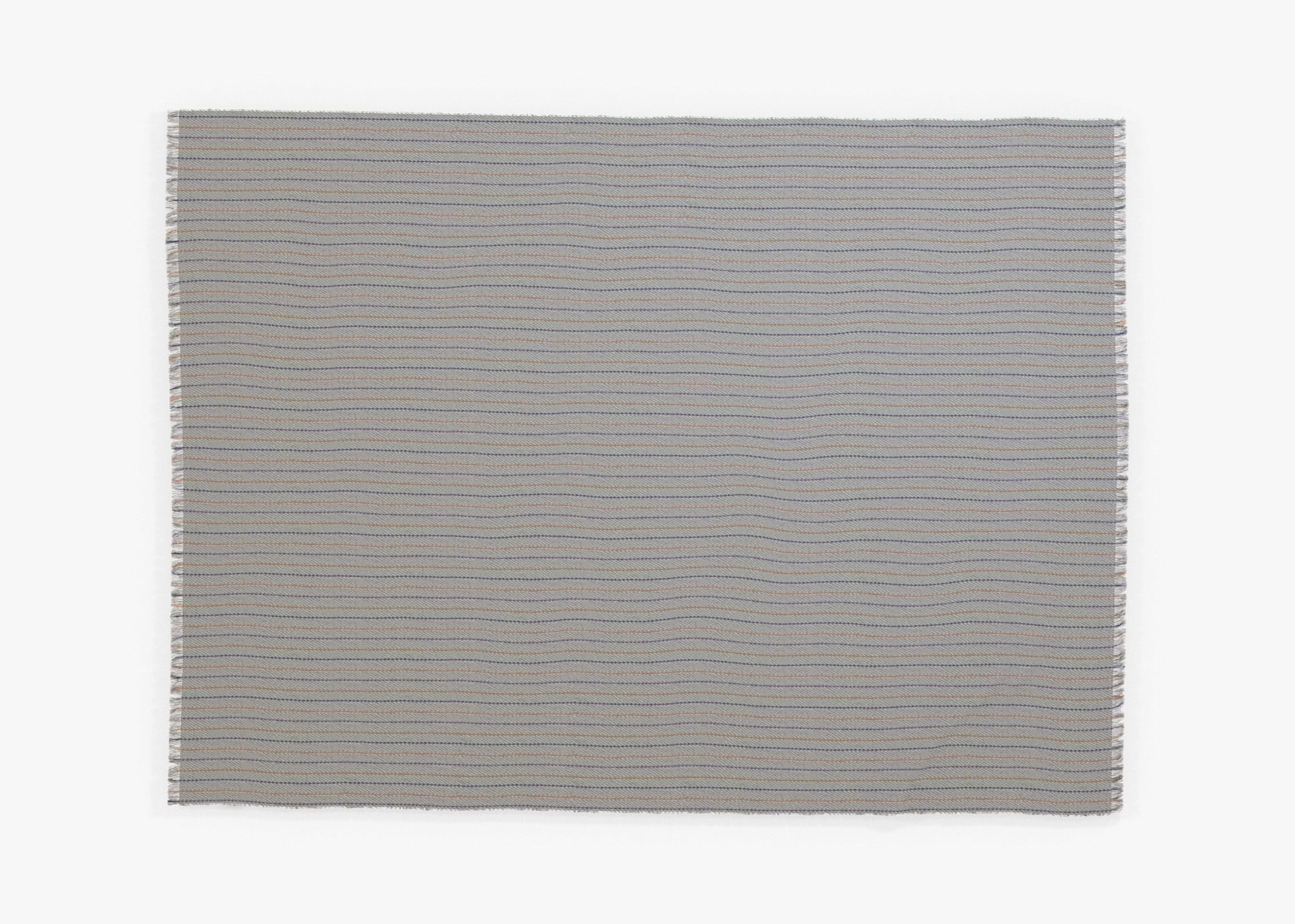 Outdoor bug shield throw blanket using recycled materials in Pinstripe pattern, shown unfolded. #color_Pinstripe