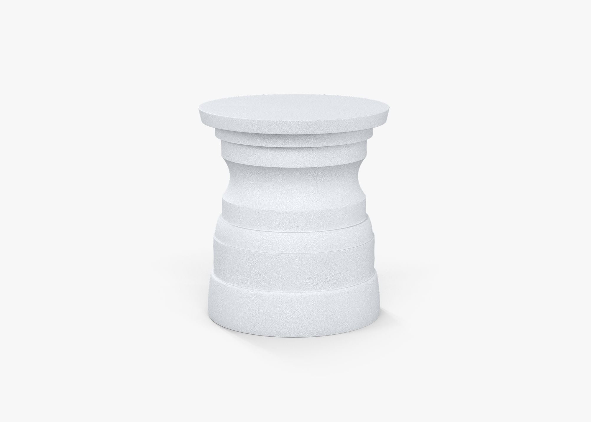 Concrete Outdoor Side Table - Tiered design completes your outdoor space. #table color_(unavailable) white