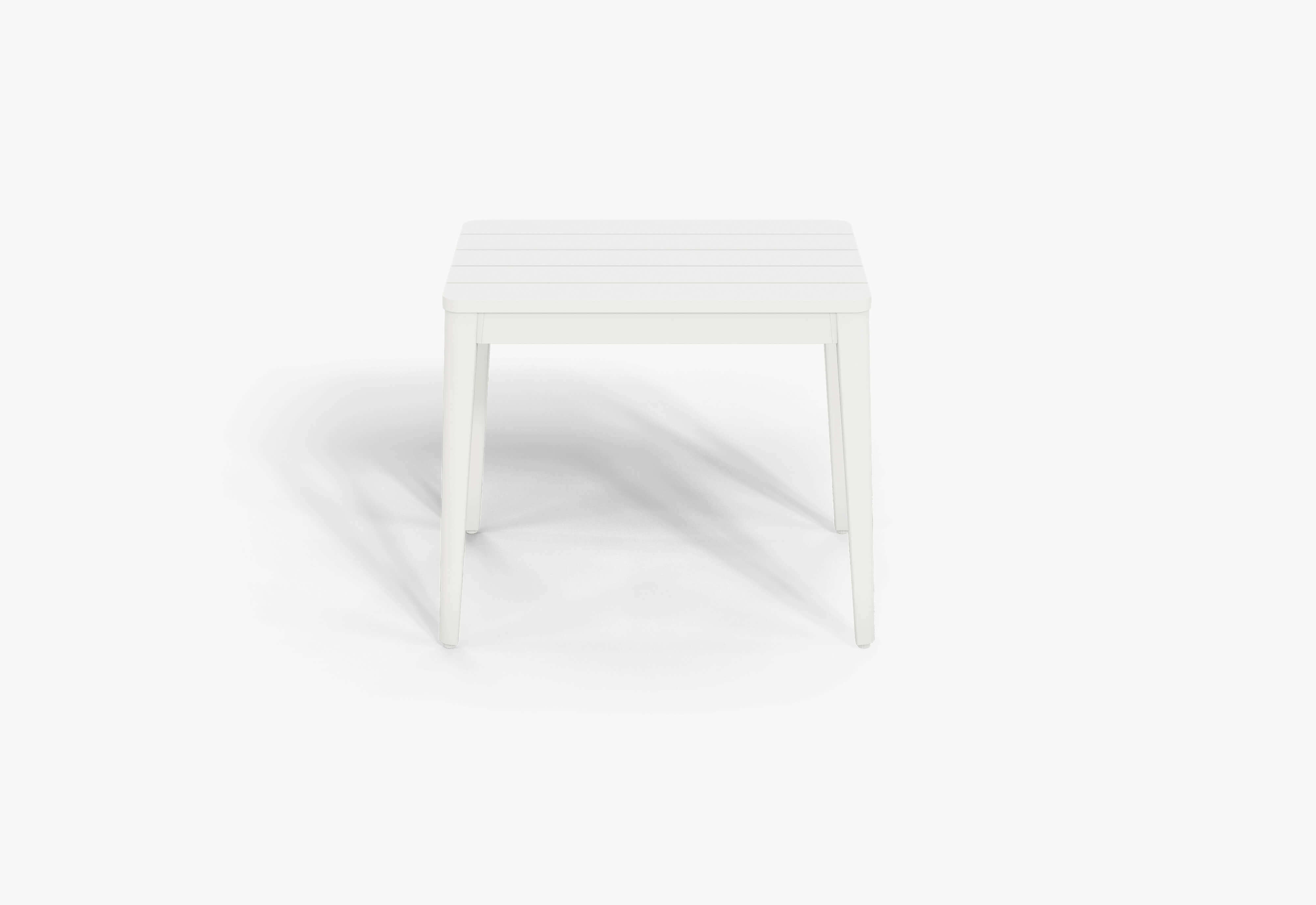 Aluminum Outdoor Side Table - Rectangular #table color_(unavailable) white