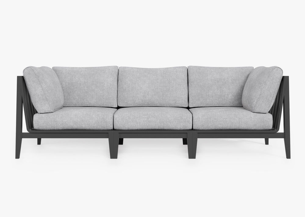 Aluminum Sofa - 3 Seat in Pacific Fog Gray. #title_default title