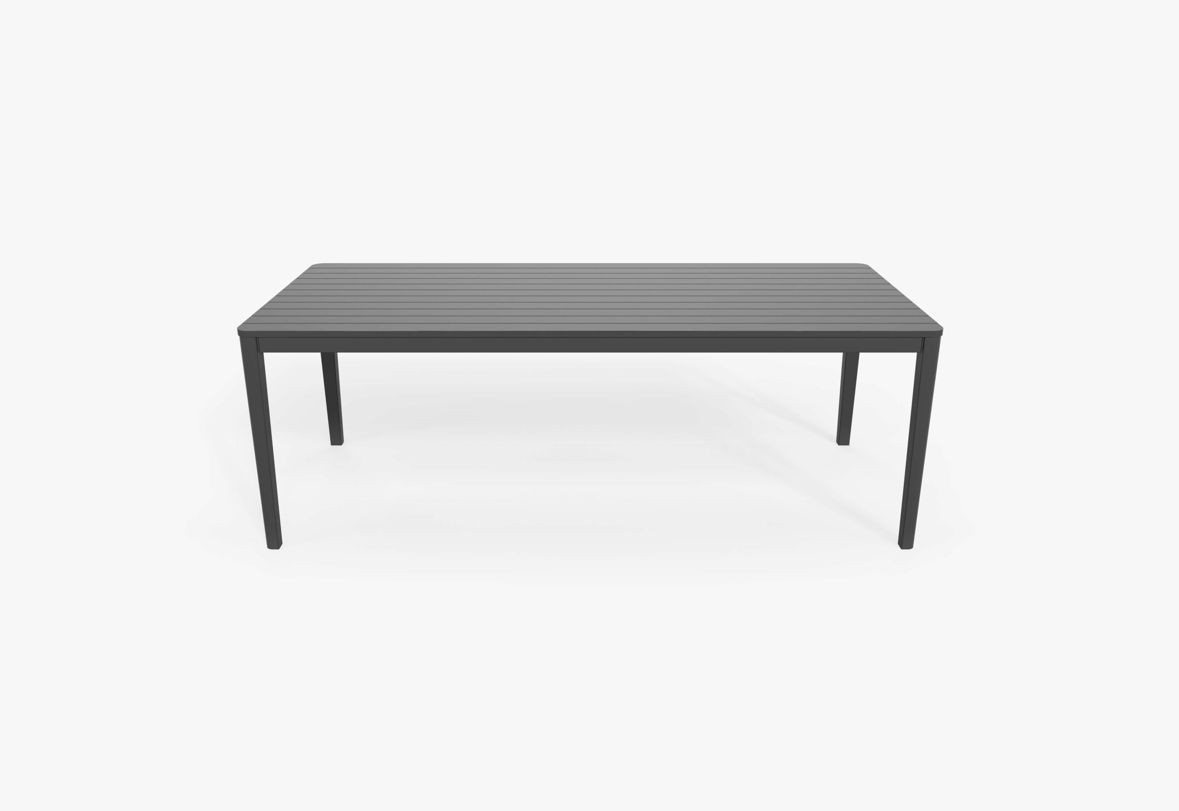 Aluminum Dining Table - front view #title_default title