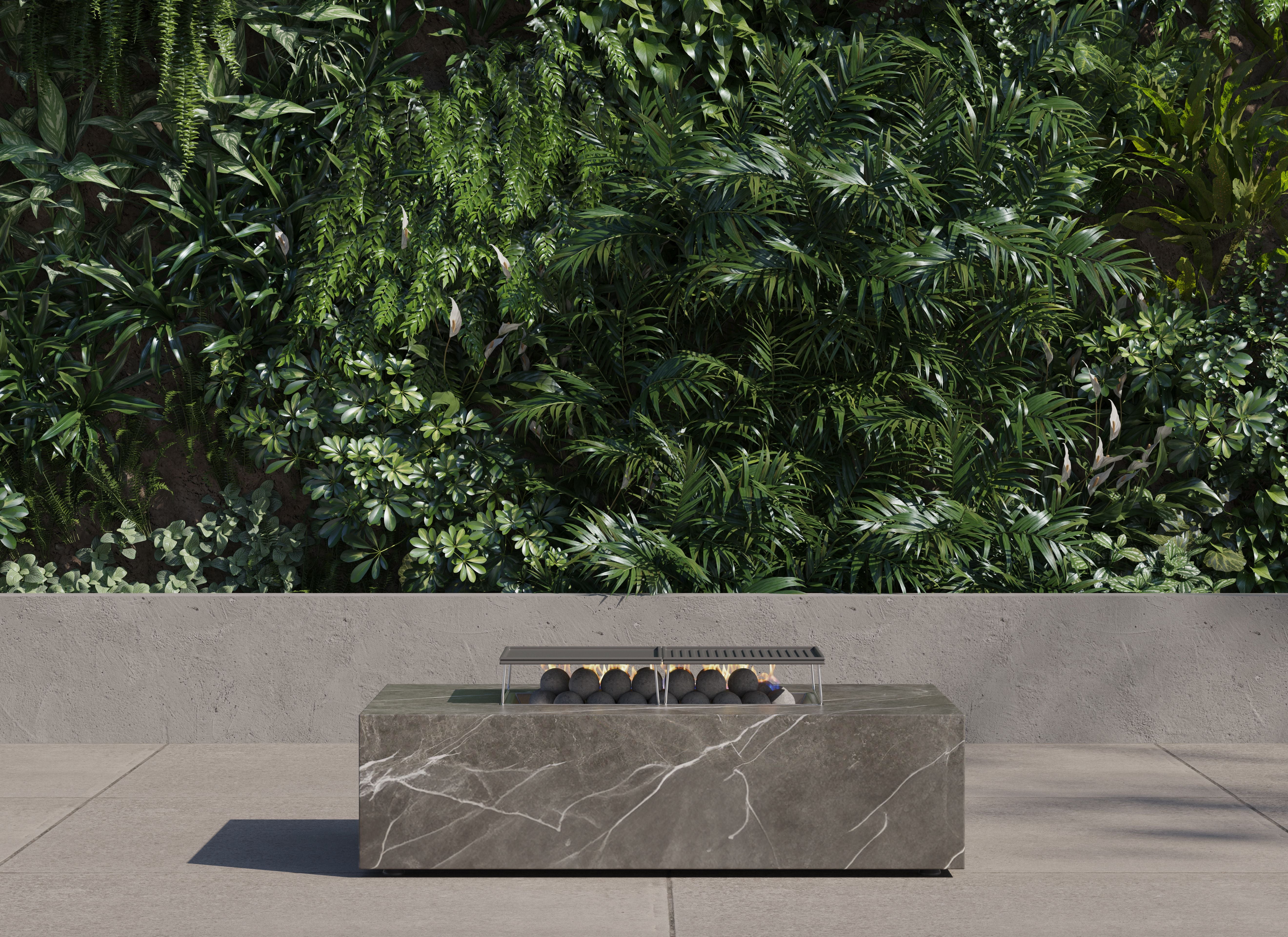 OuterStone Fire Pit Cooking Set - Rectangular #style_natural gas