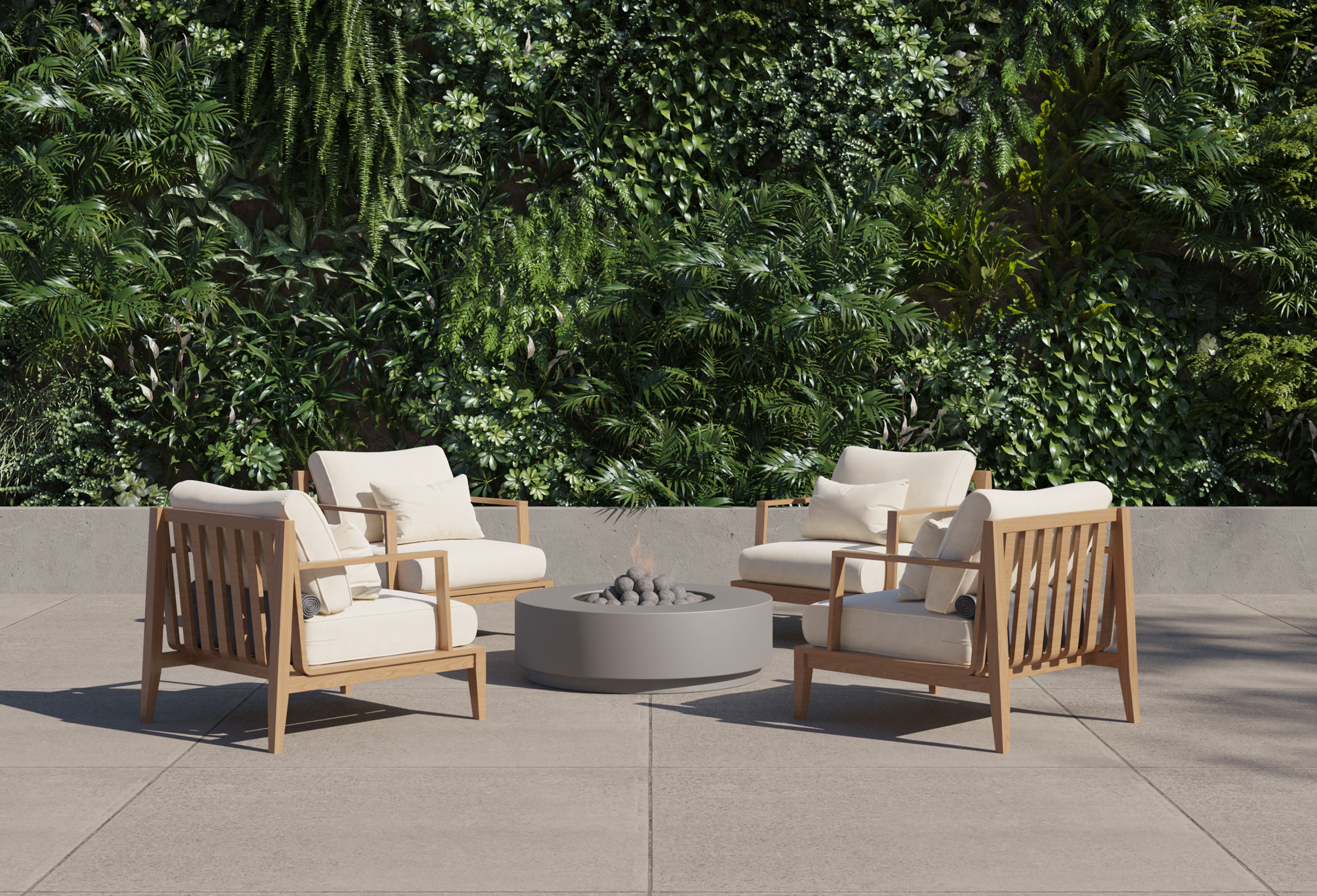 Concrete Fire Pit Table - Round