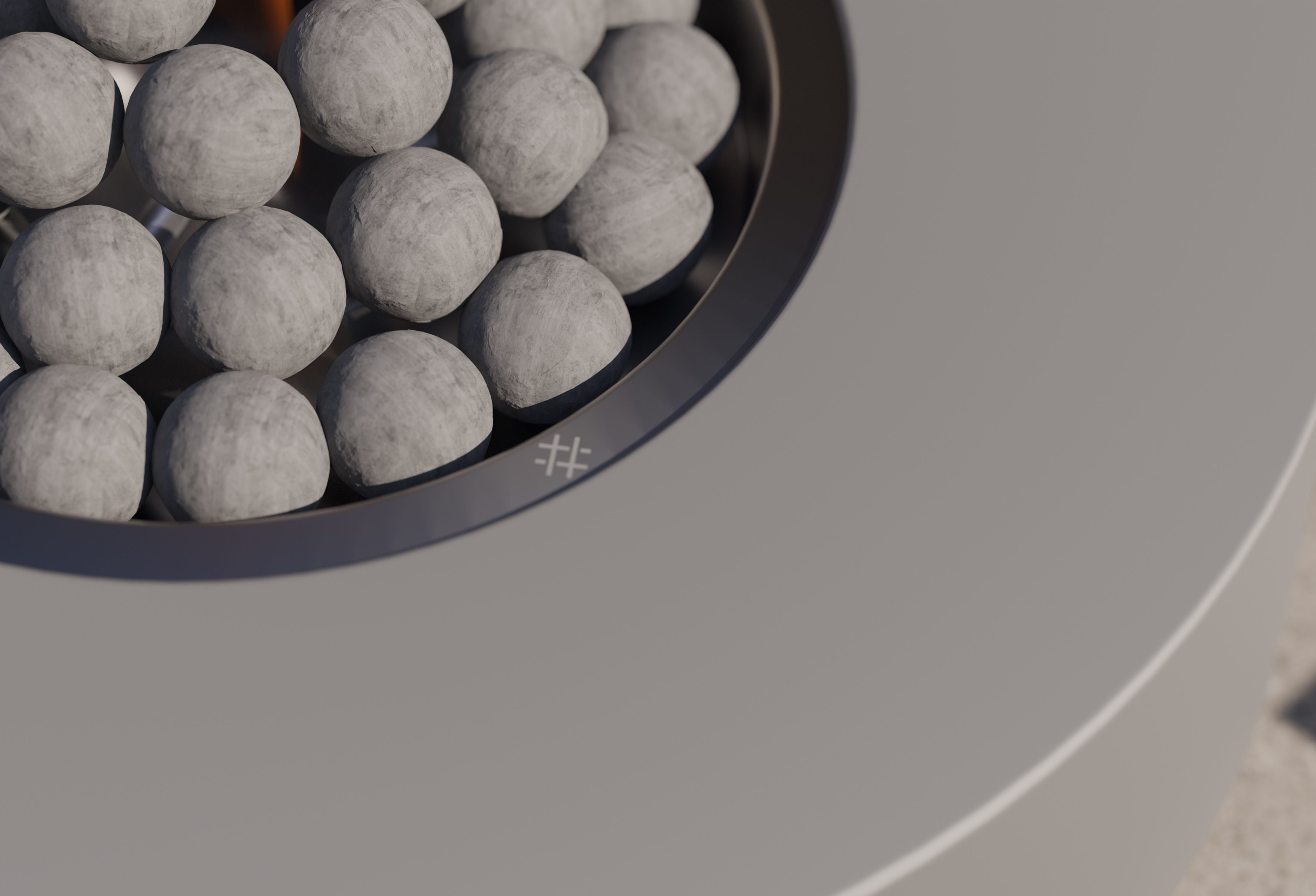 Concrete Fire Pit Table - Round