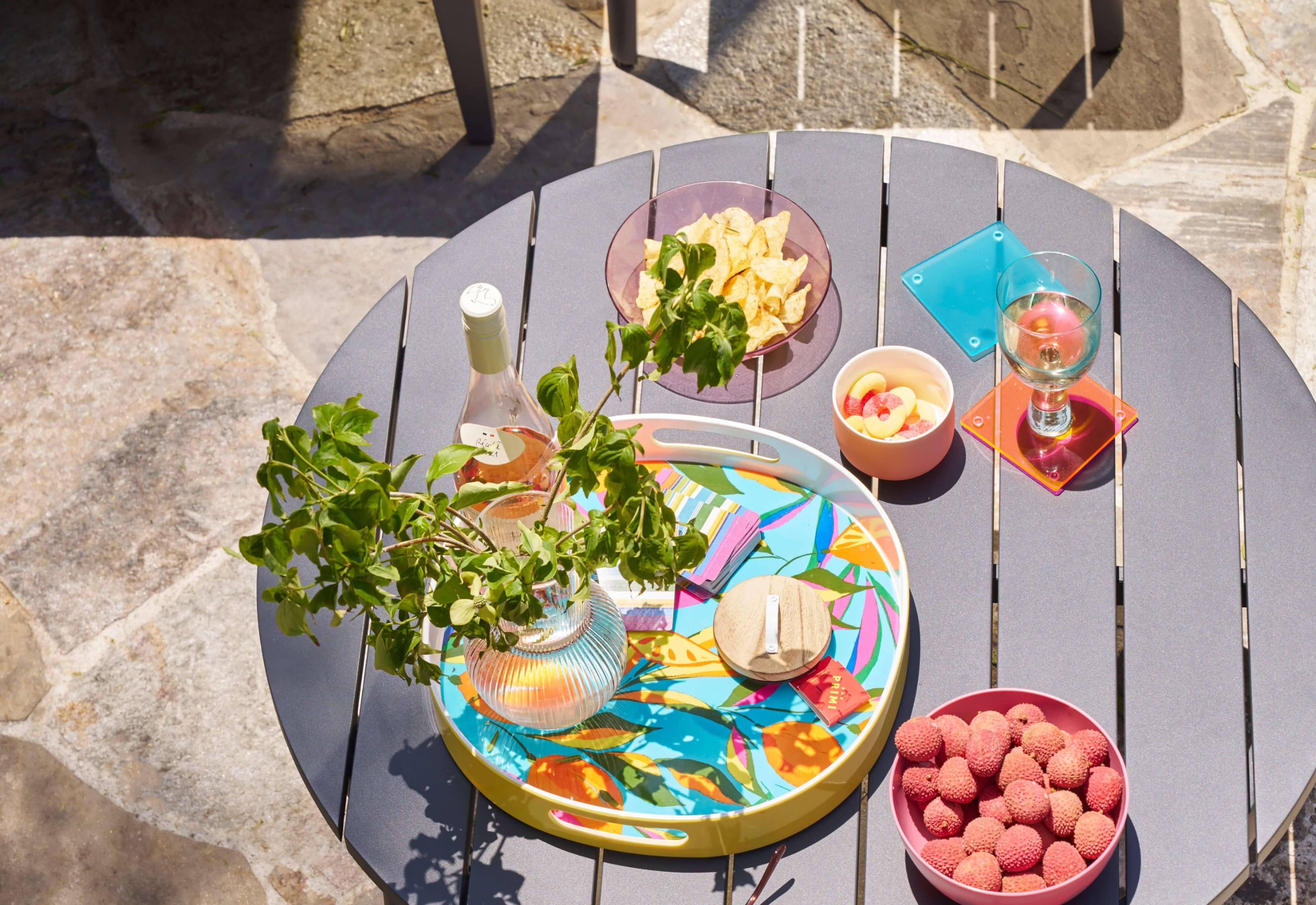 Aluminum Outdoor Coffee Table - Round