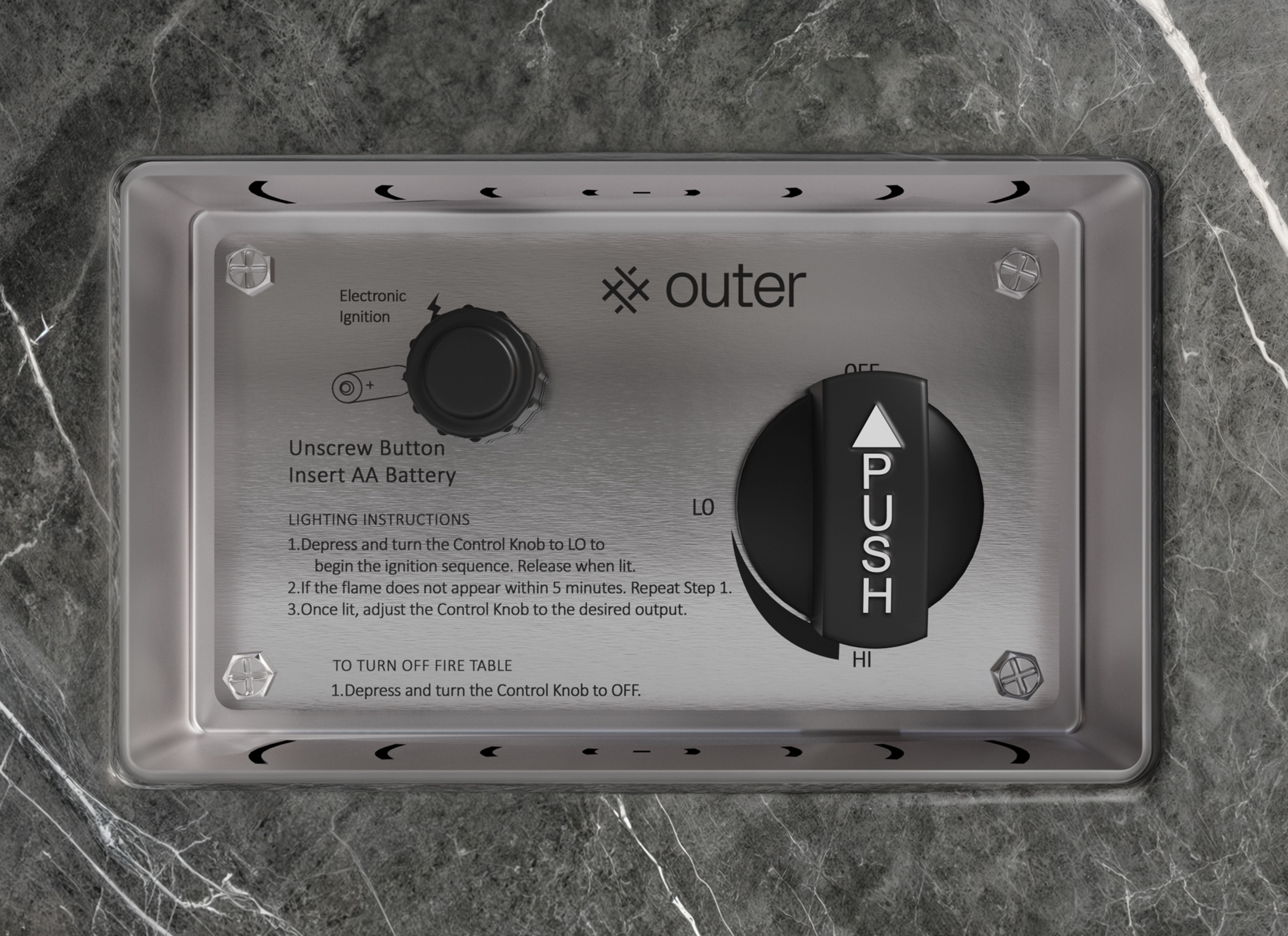 OuterStone Fire Pit Cooking Set + Propane Tank Cover - Rectangular