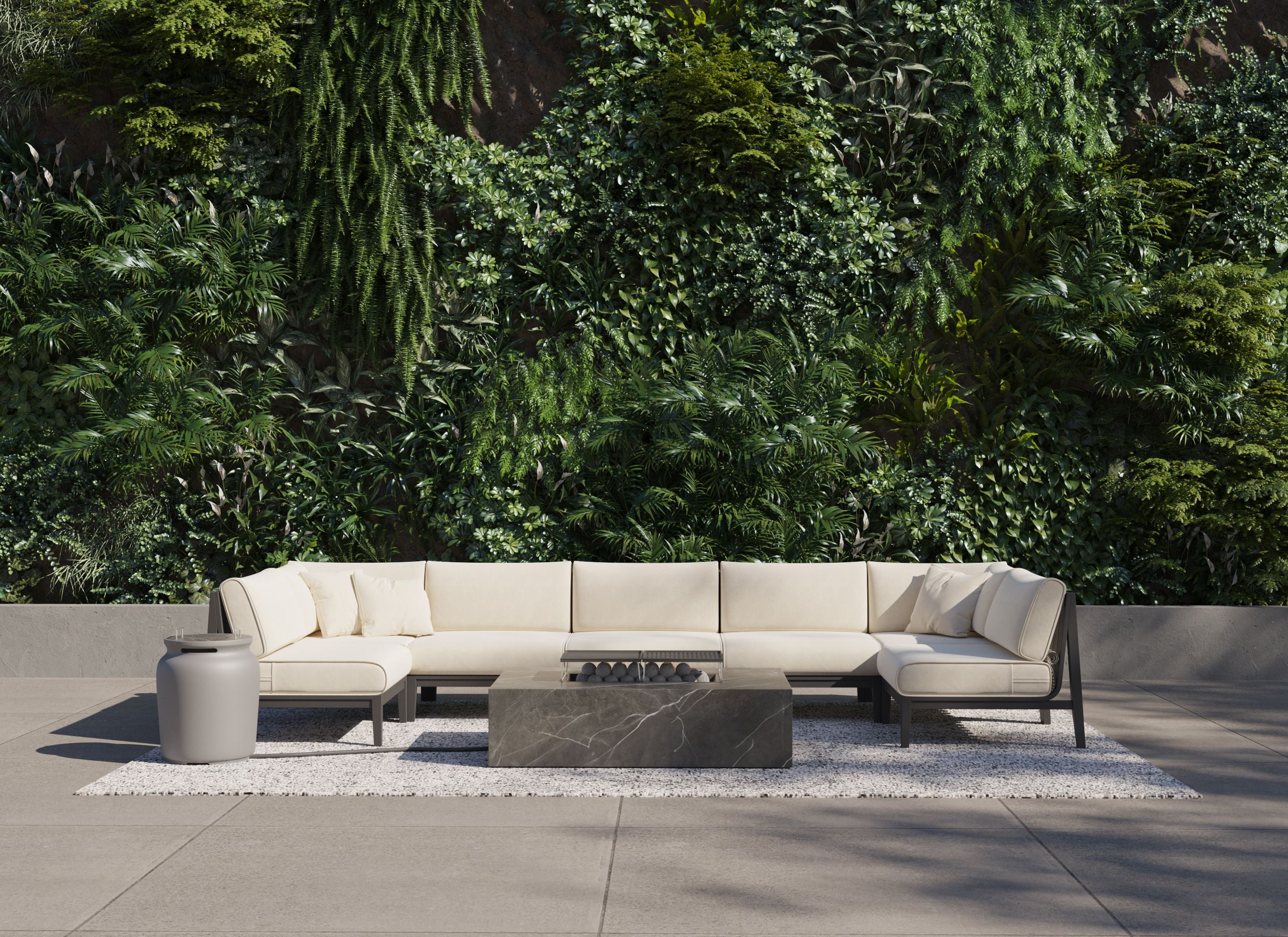 OuterStone Fire Pit Cooking Set + Propane Tank Cover - Rectangular #style_propane