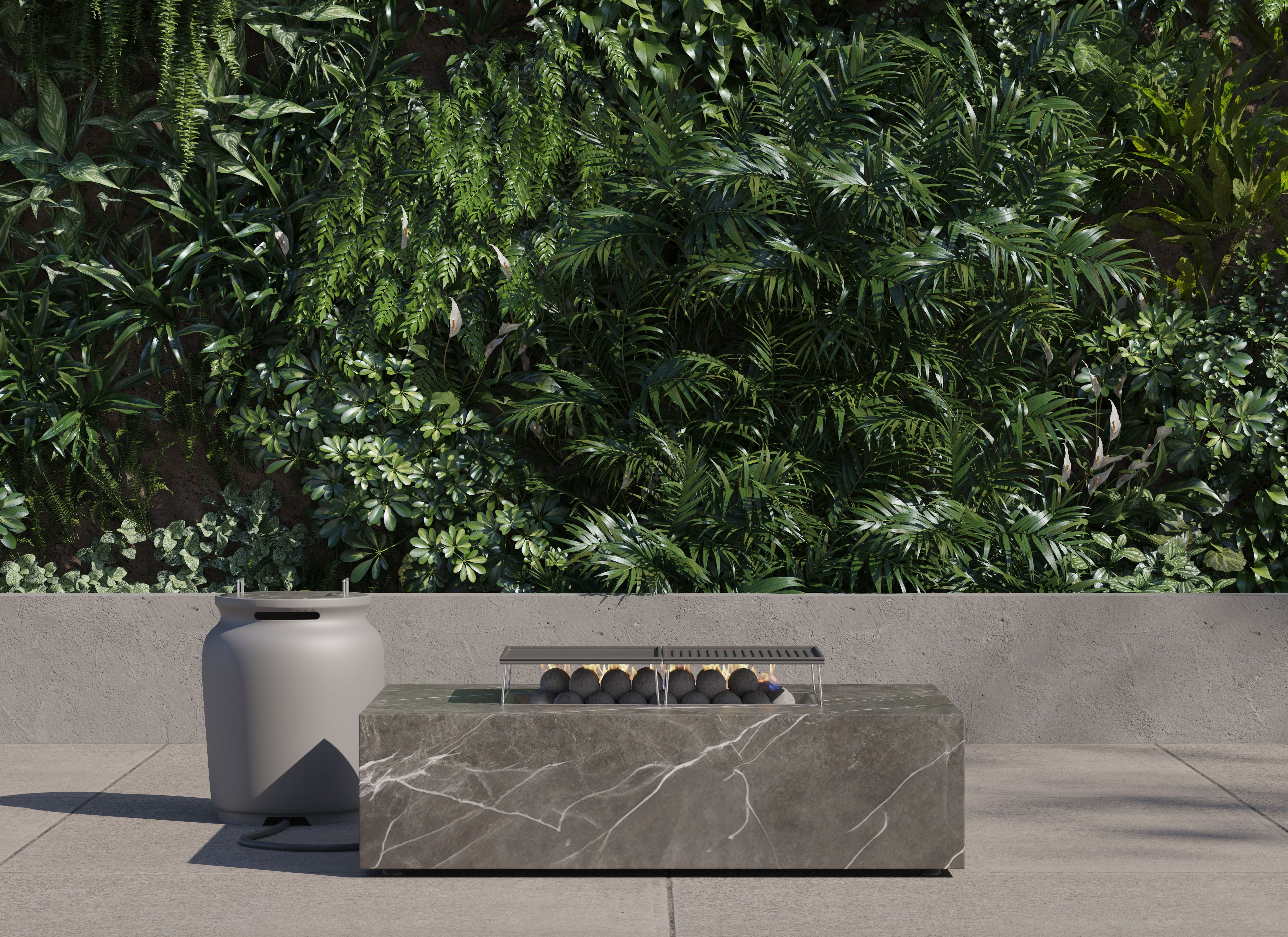 OuterStone Fire Pit Cooking Set + Propane Tank Cover - Rectangular #style_propane