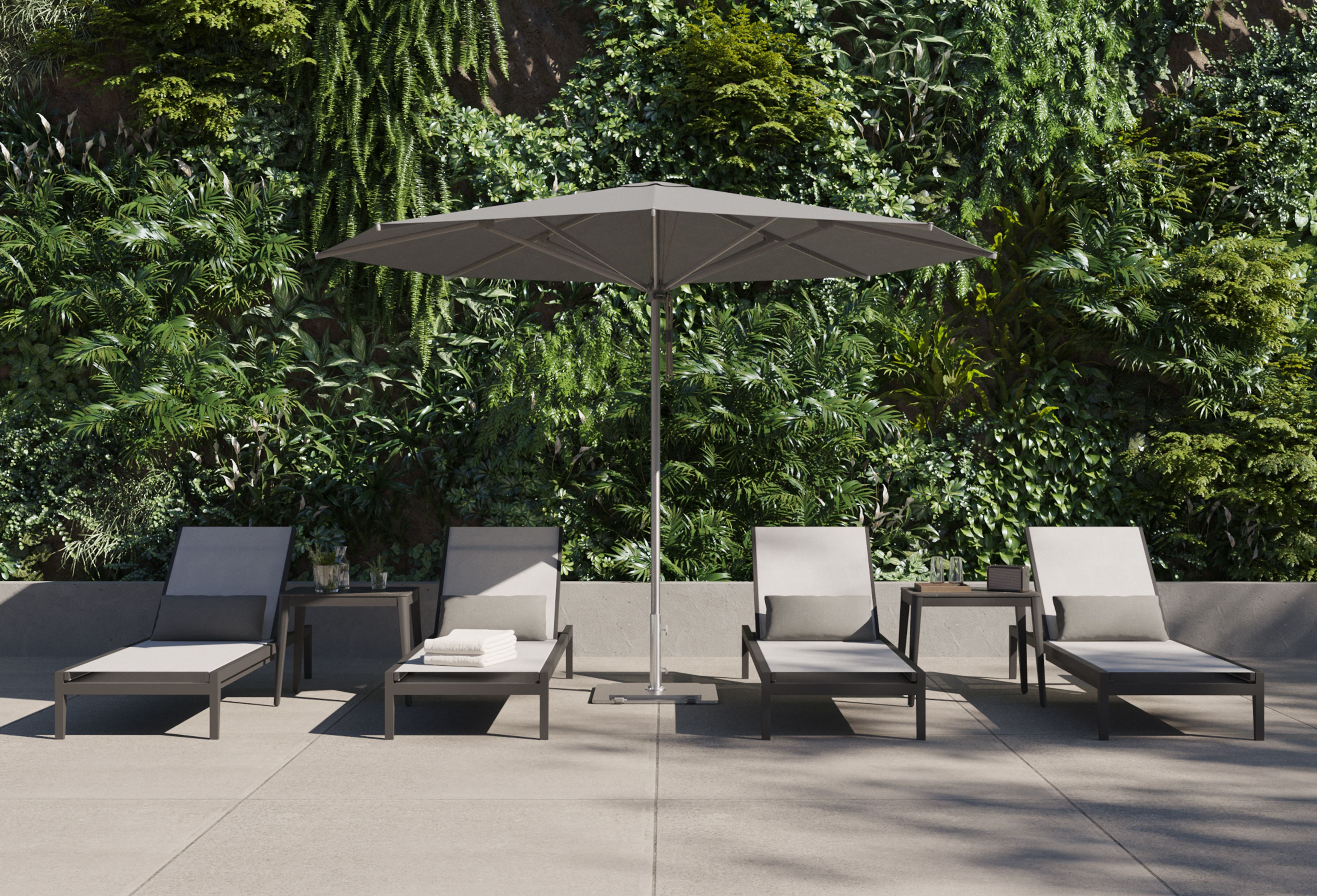 Aluminum Outdoor Core Chaise Lounge #chaise color_charcoal