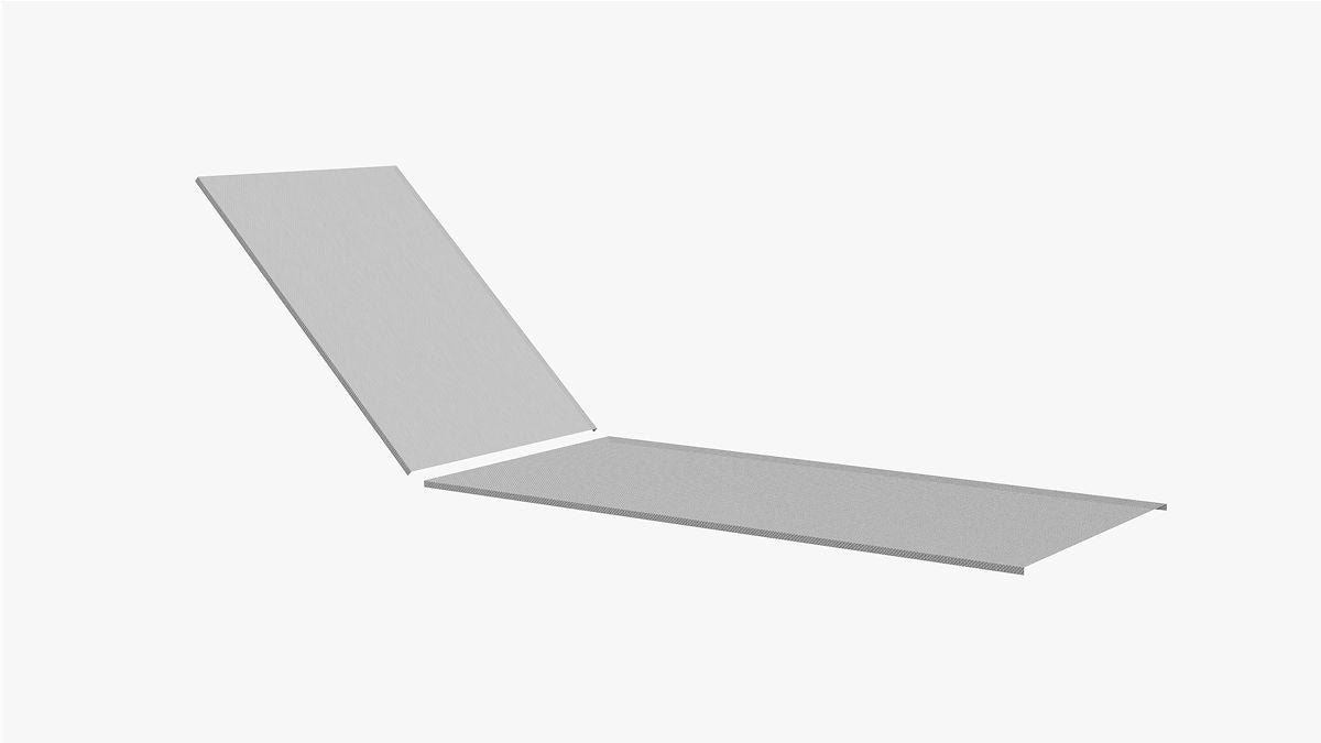 The Infinity Chaise Lounge Replacement Sling, floating 3/4 view. #color_gray