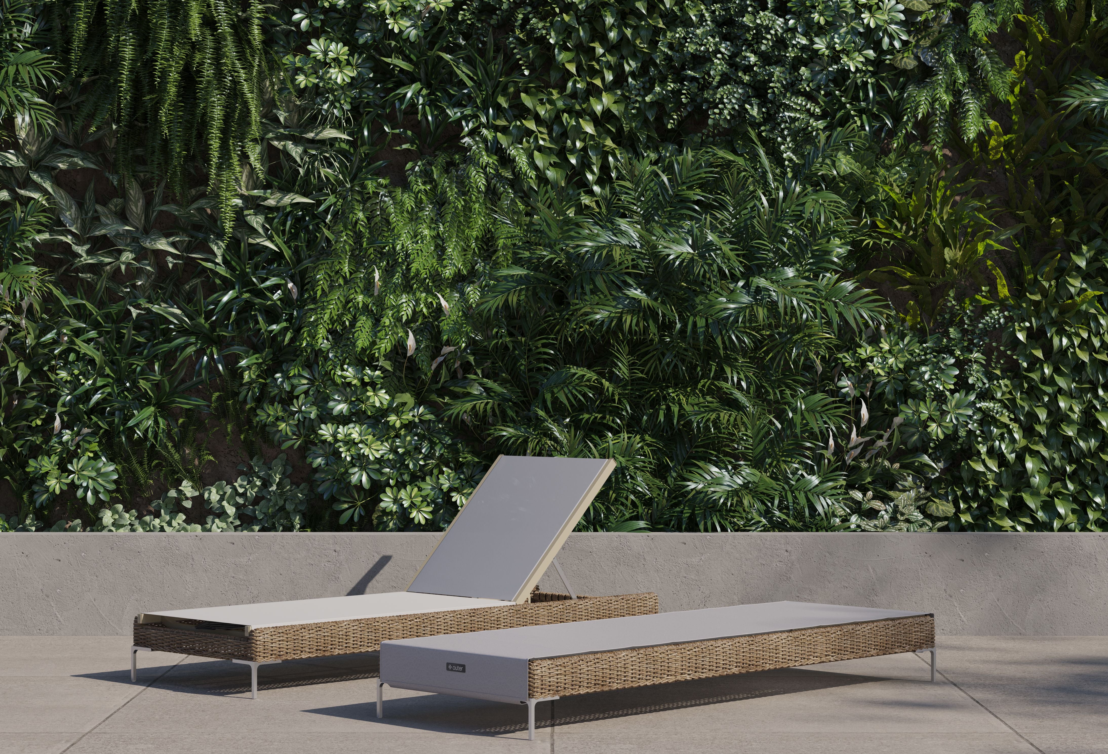 Wicker Outdoor Core Chaise Lounge #color_brown wicker
