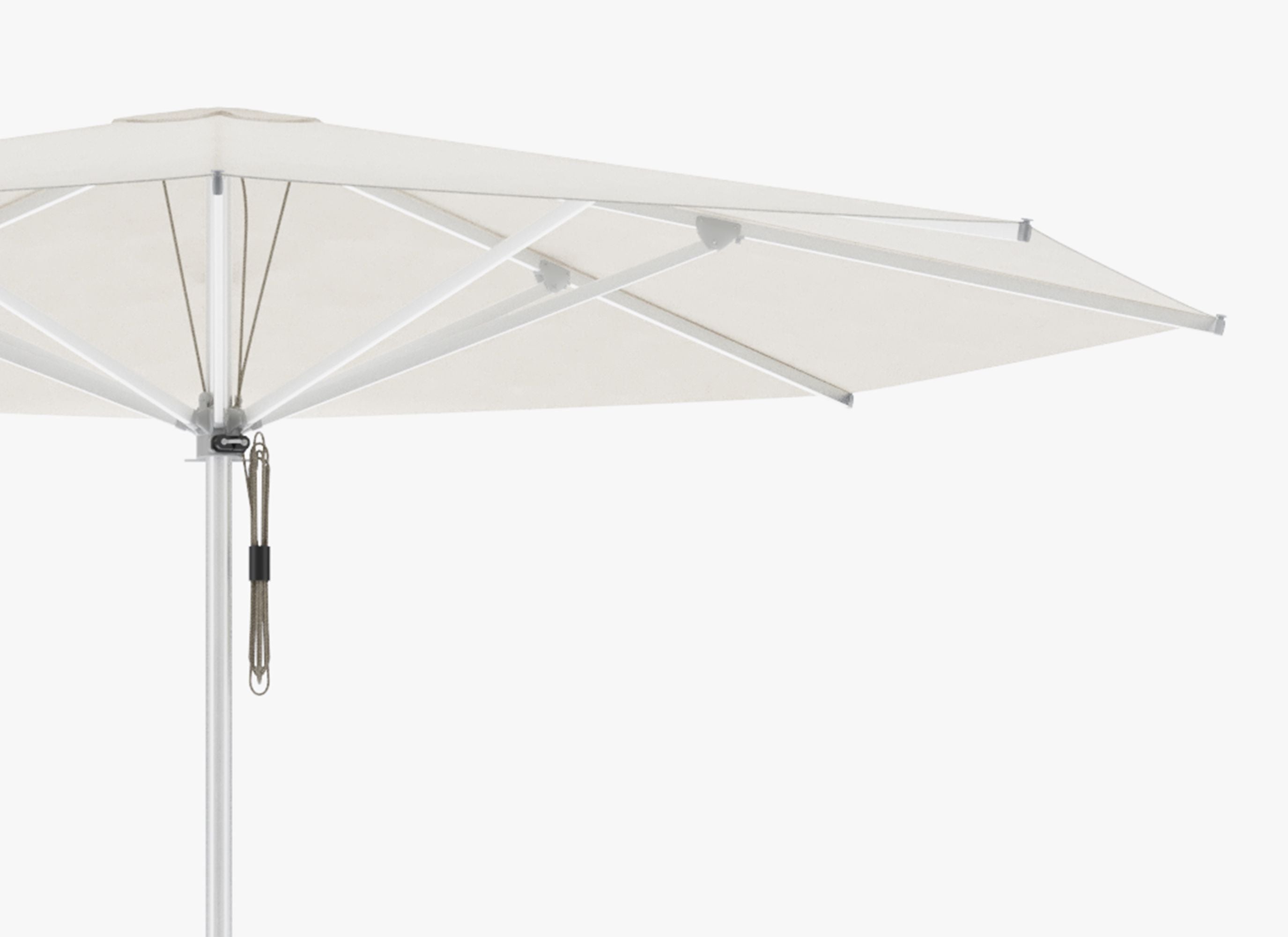 Marine-Grade Aluminum Outdoor Umbrella #style_round - white