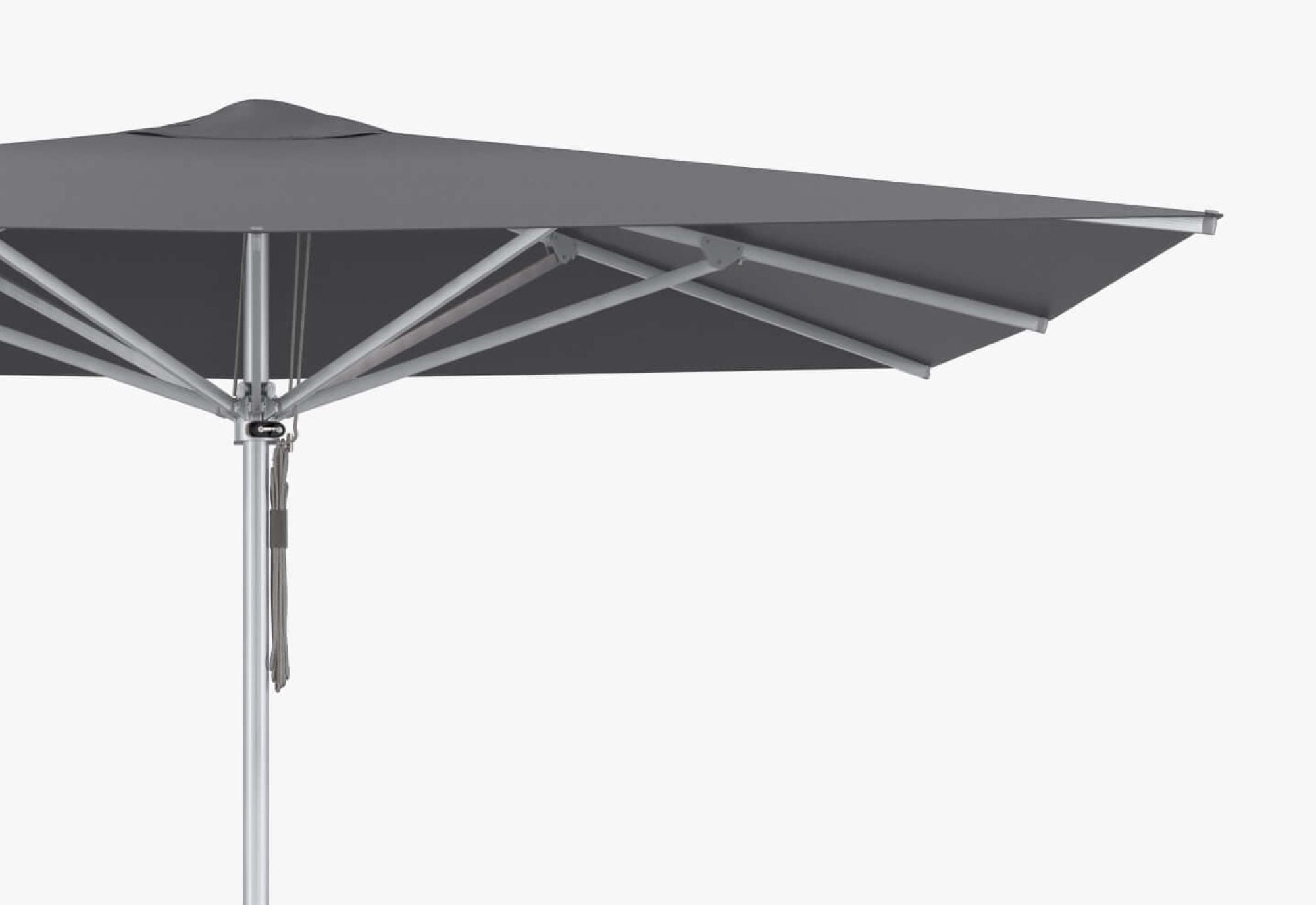 Closeup crop of square gray canopy. #style_square - gray