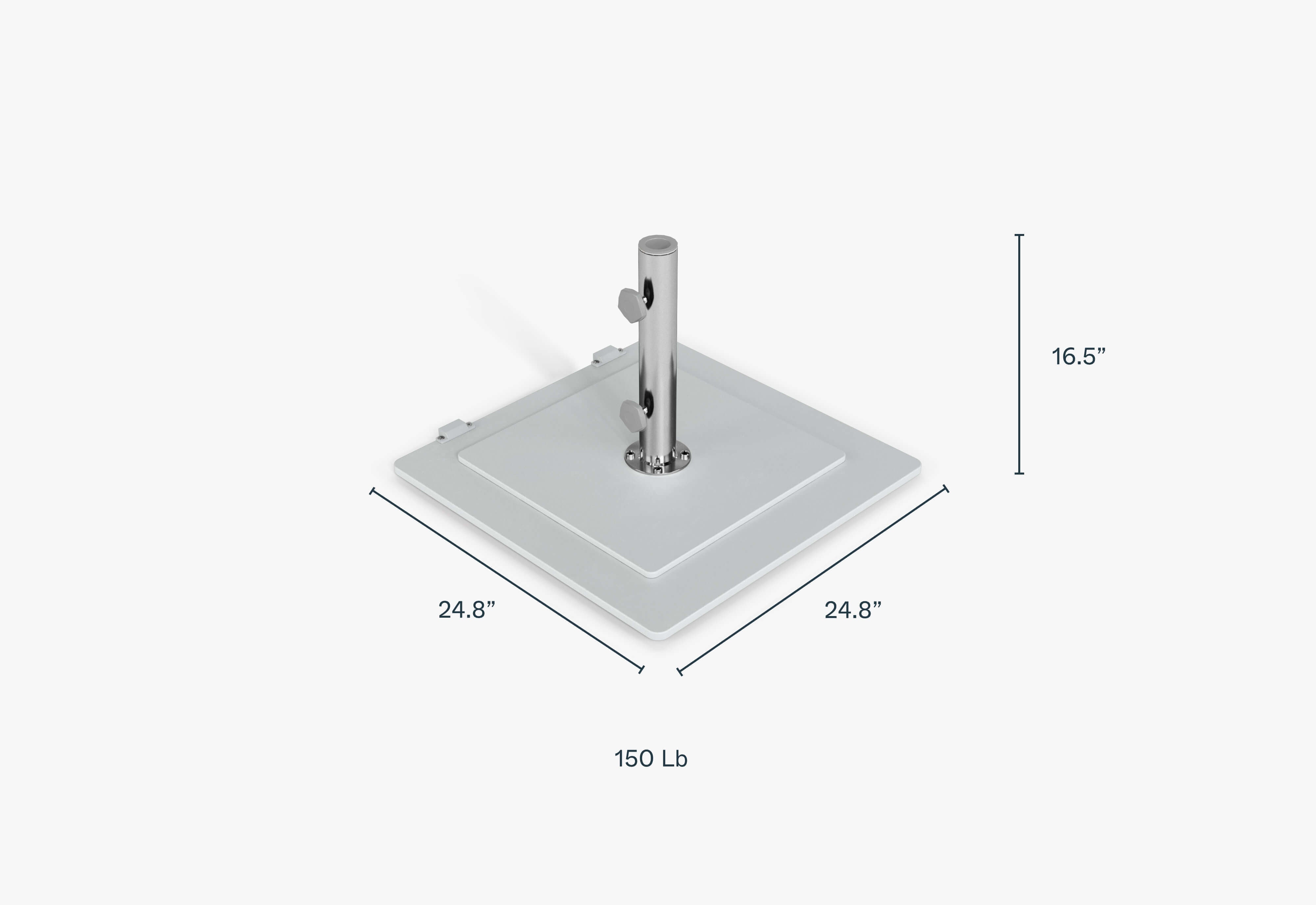 Heavy Duty Galvanized Steel Plate Umbrella Base (150 lb) #title_default title