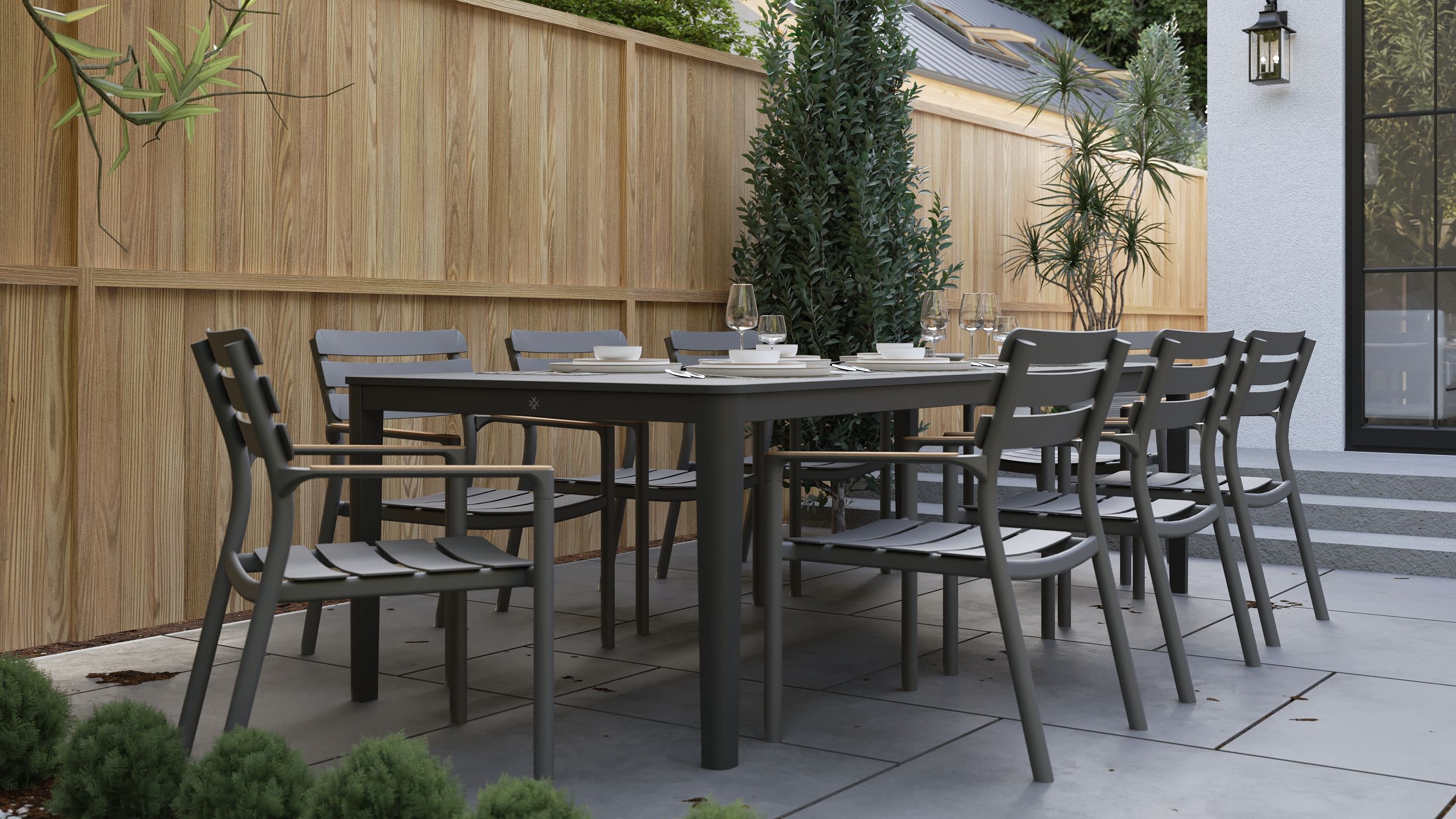White Outdoor Dining Set | Durable Design by Outer
