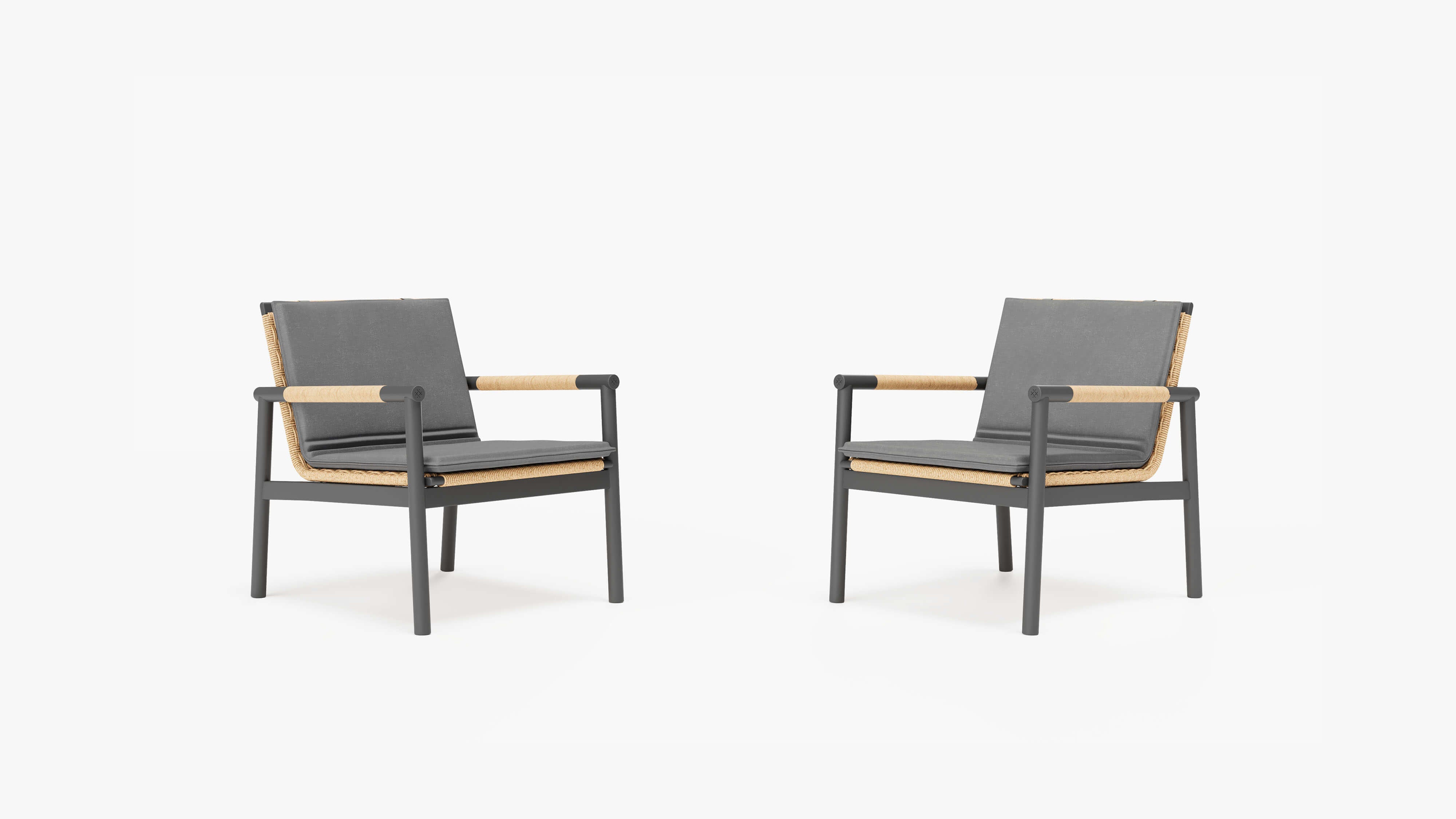 Cushions for Flex Conversation Set #color_dark pebble gray