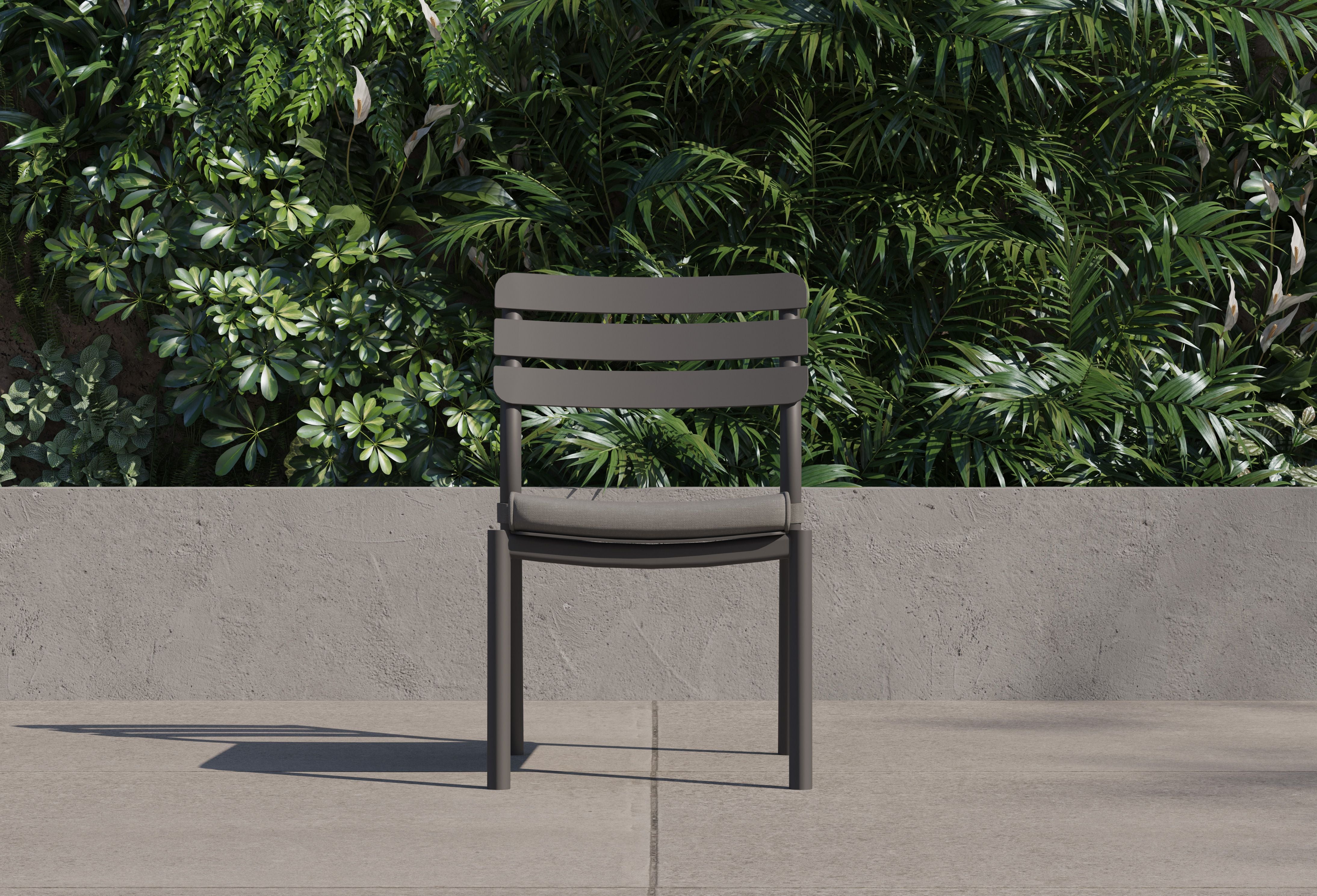 595 Dining Chair Cushion #color_dark pebble gray