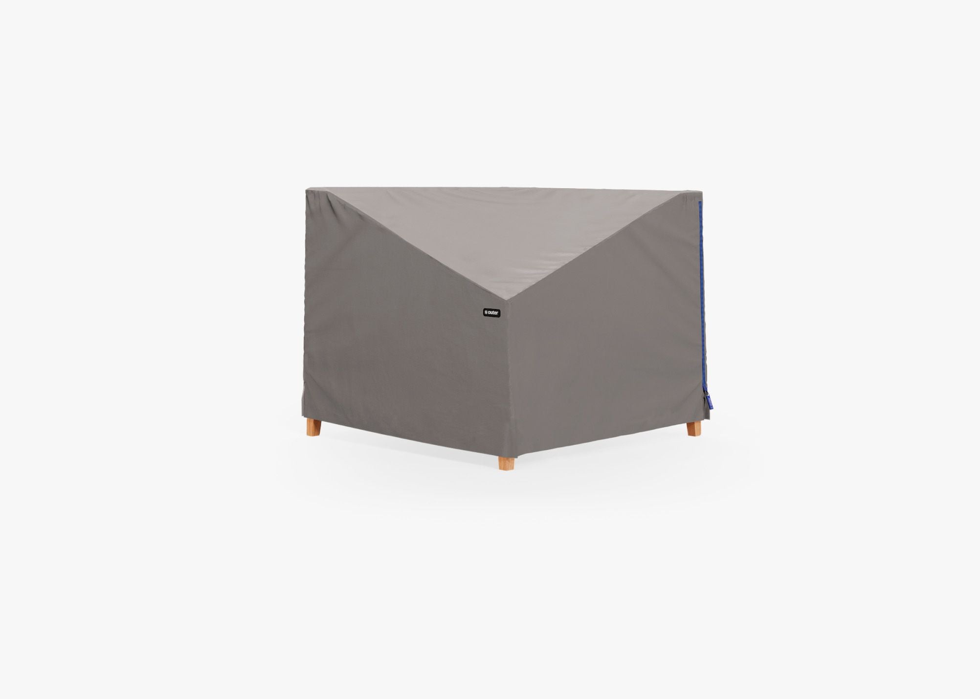 Cover for Teak Sectional Chair - Right, front. Custom fit weather protection for your Outer outdoor furniture. #title_default title