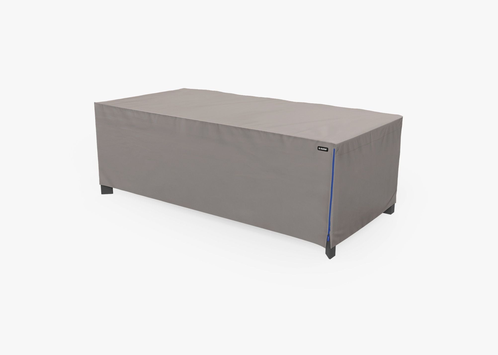 Cover for Teak & Aluminum Expandable Dining Table, left 3/4. Protect your Outer seating from rain, dirt, and snow. #title_default title