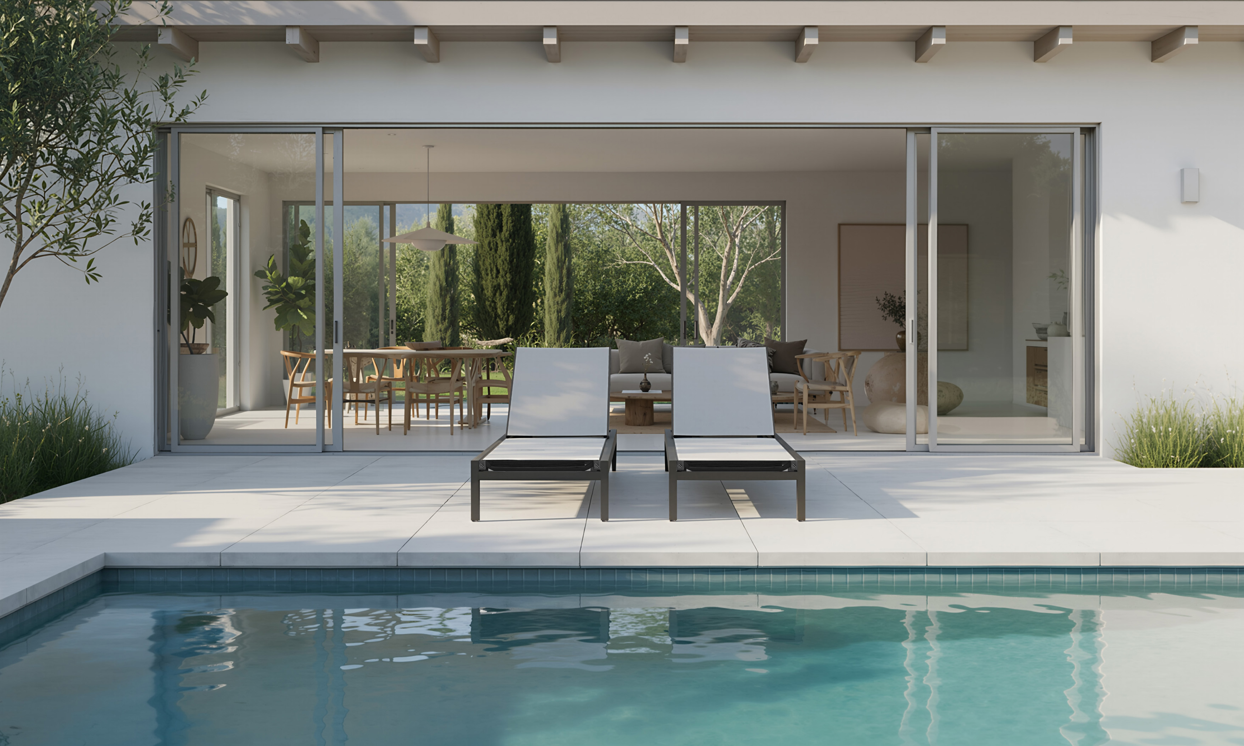 Charcoal Aluminum Outdoor Core Chaise Lounge