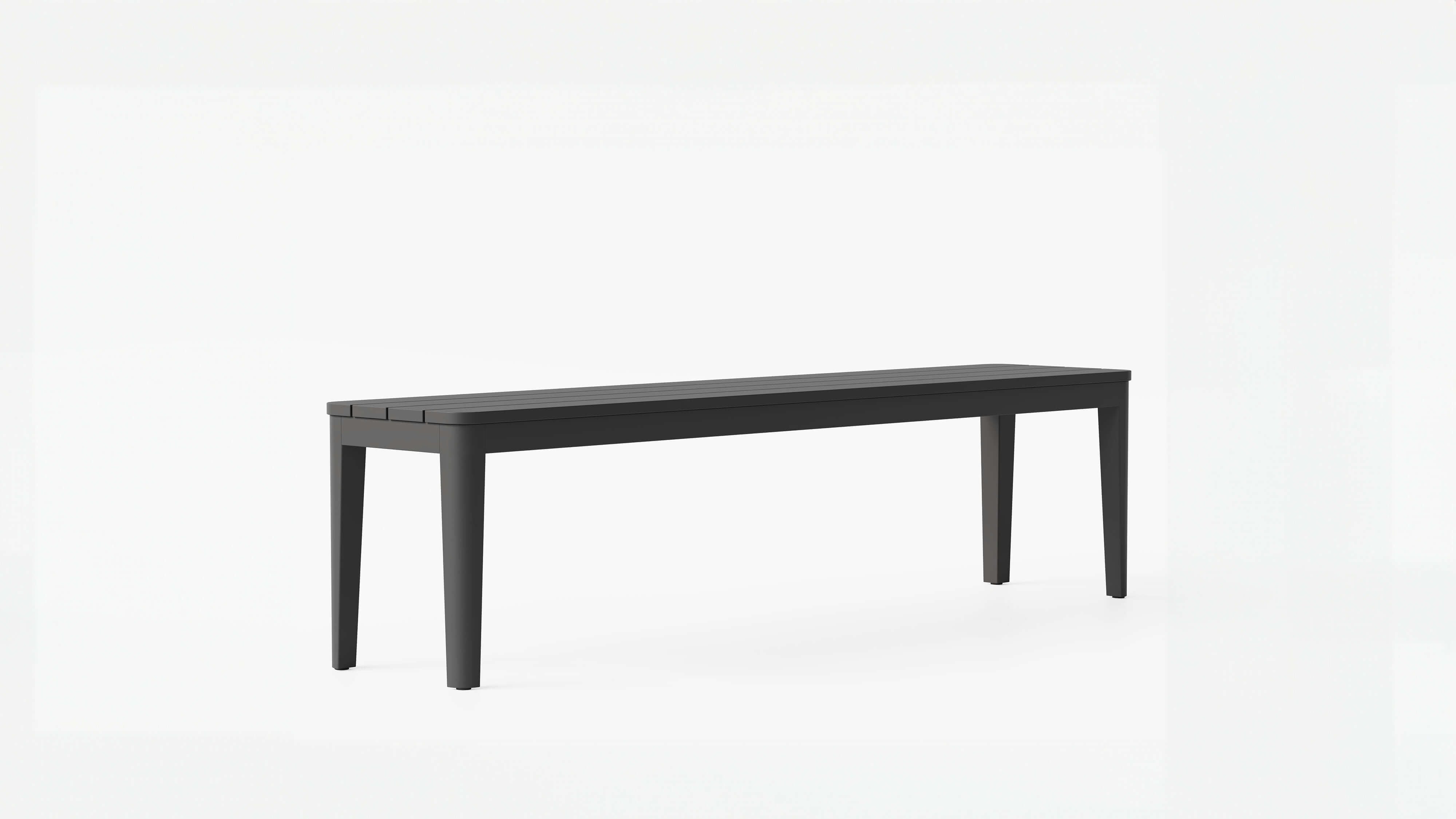 Aluminum Dining Bench #color_charcoal