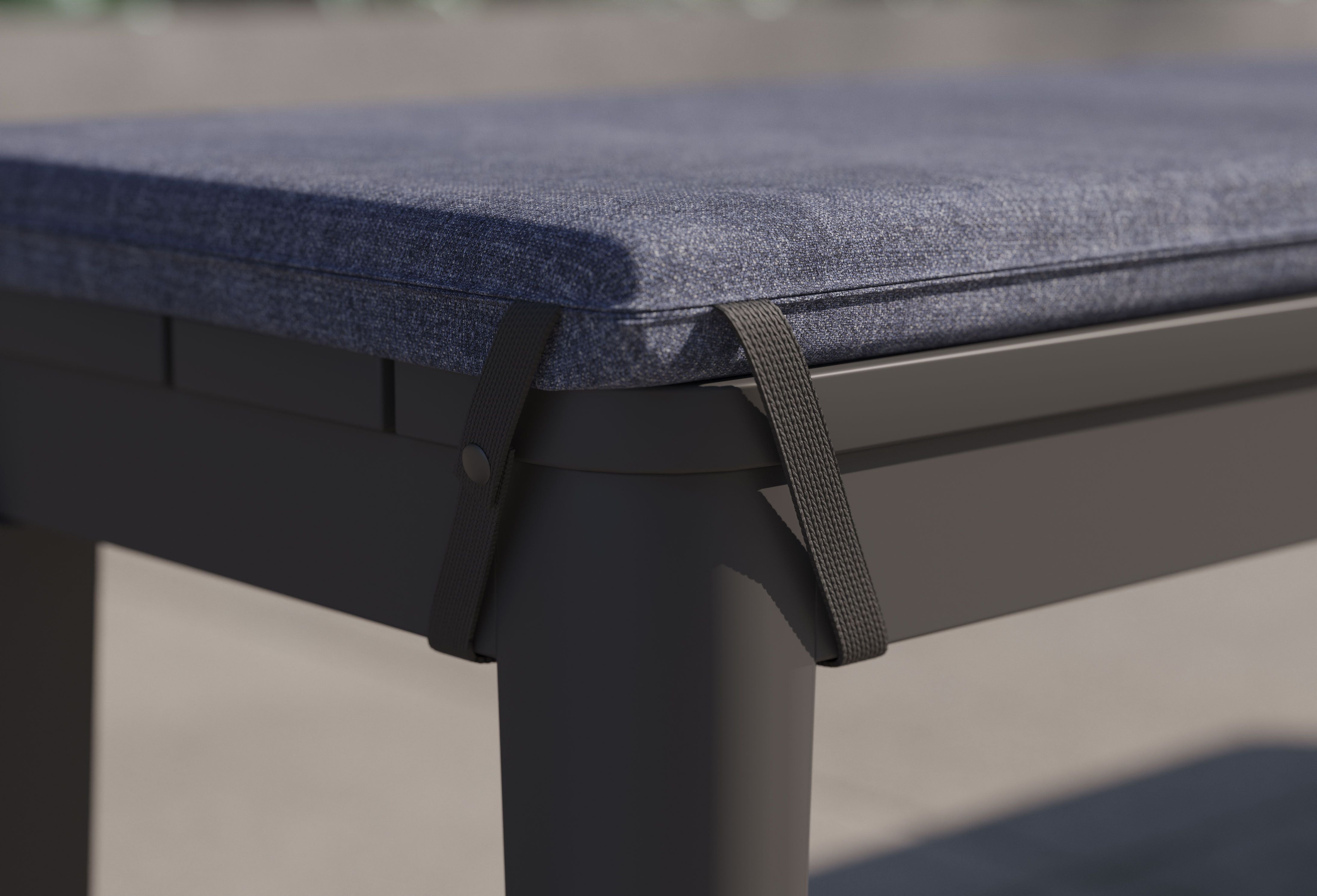 Aluminum Dining Bench Cushion #color_deep sea navy